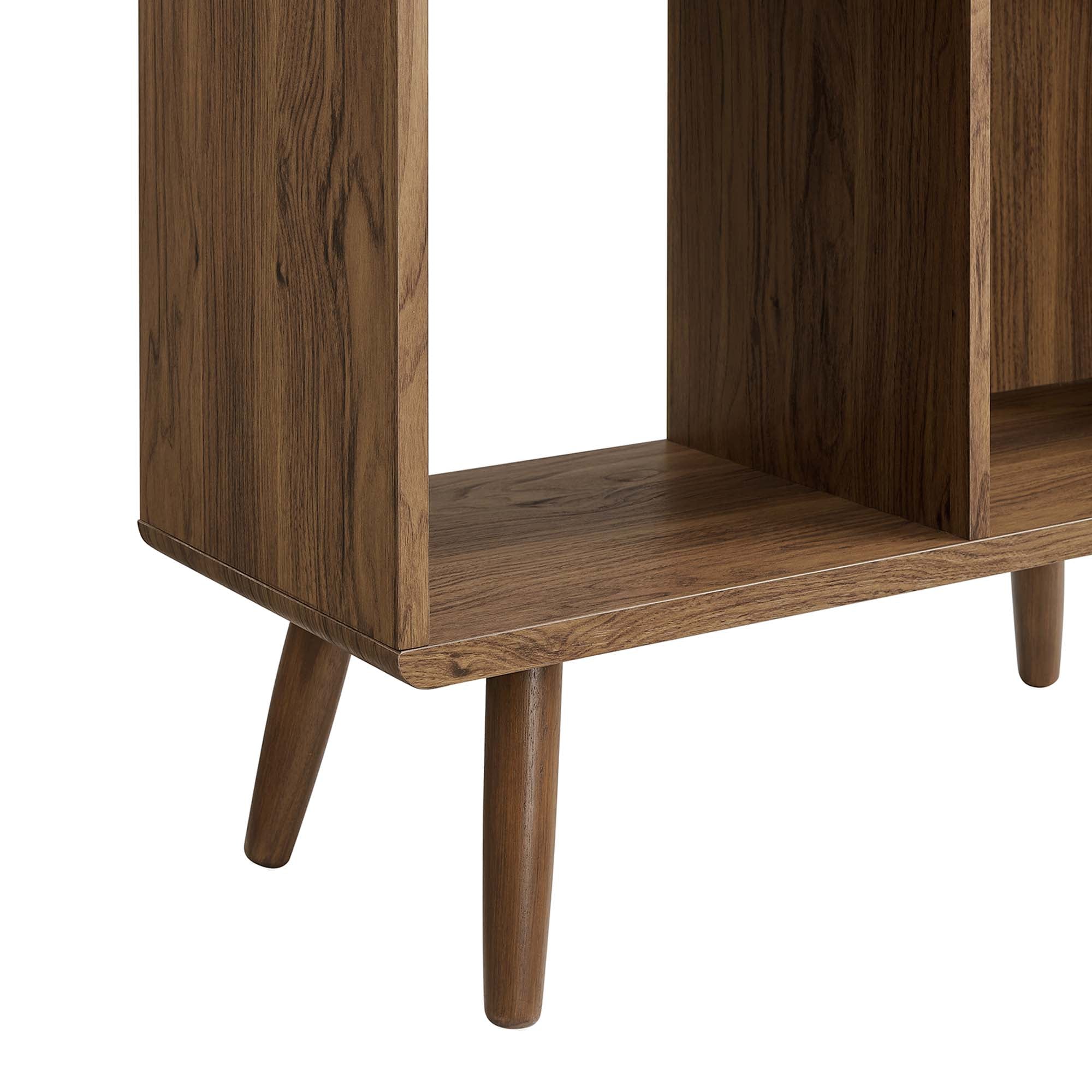 Transmit 5 Shelf Wood Grain Bookcase, Walnut
