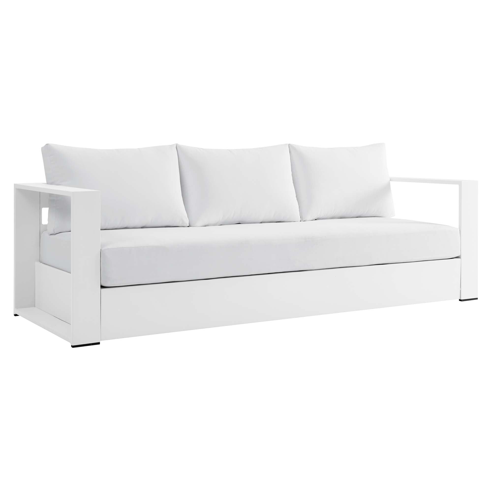 Tahoe 4-Piece Outdoor Patio Powder-Coated Aluminum Set, White White