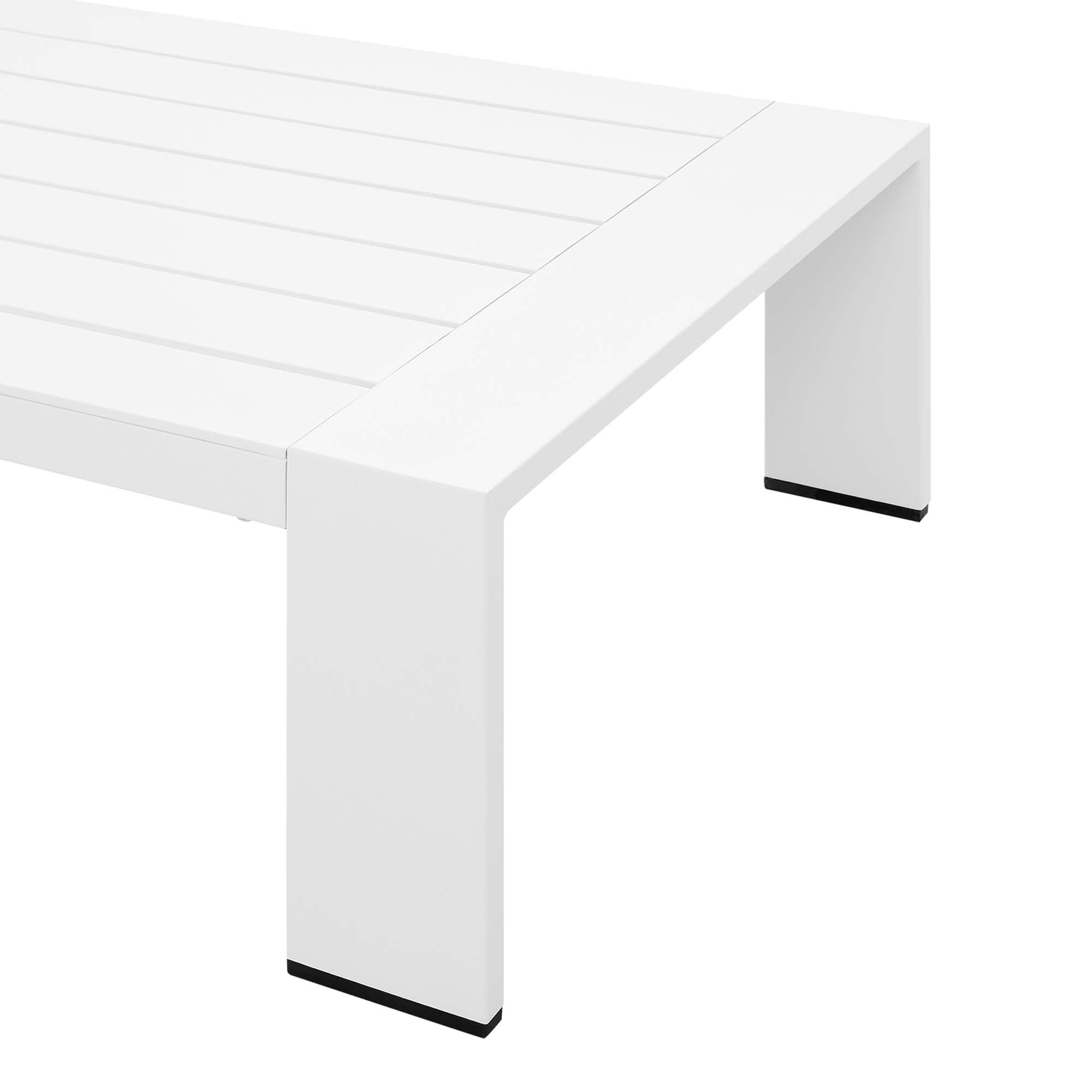 Tahoe 2-Piece Outdoor Patio Powder-Coated Aluminum Set, White White