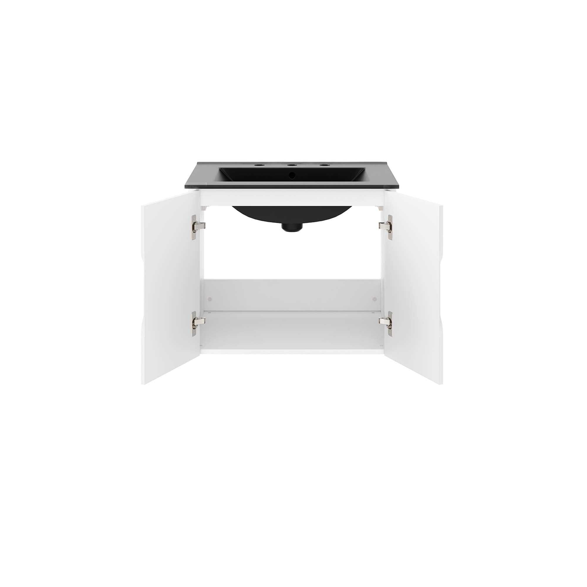 Vitality 24" Bathroom Vanity, White Black