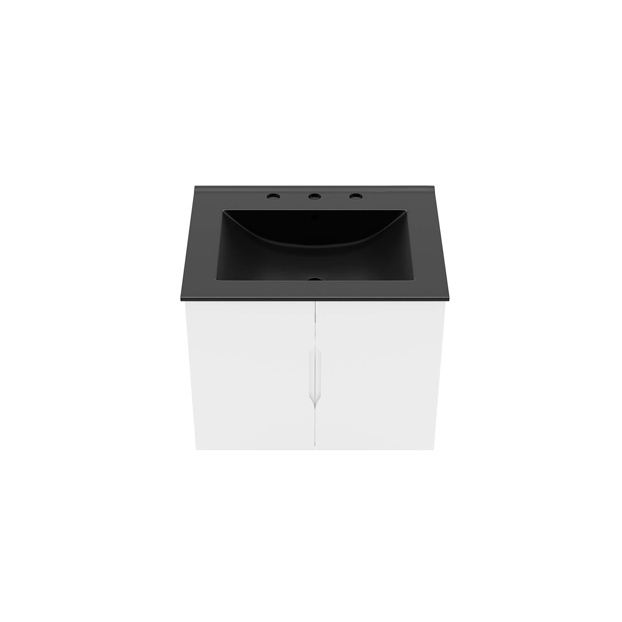 Vitality 24" Bathroom Vanity, White Black