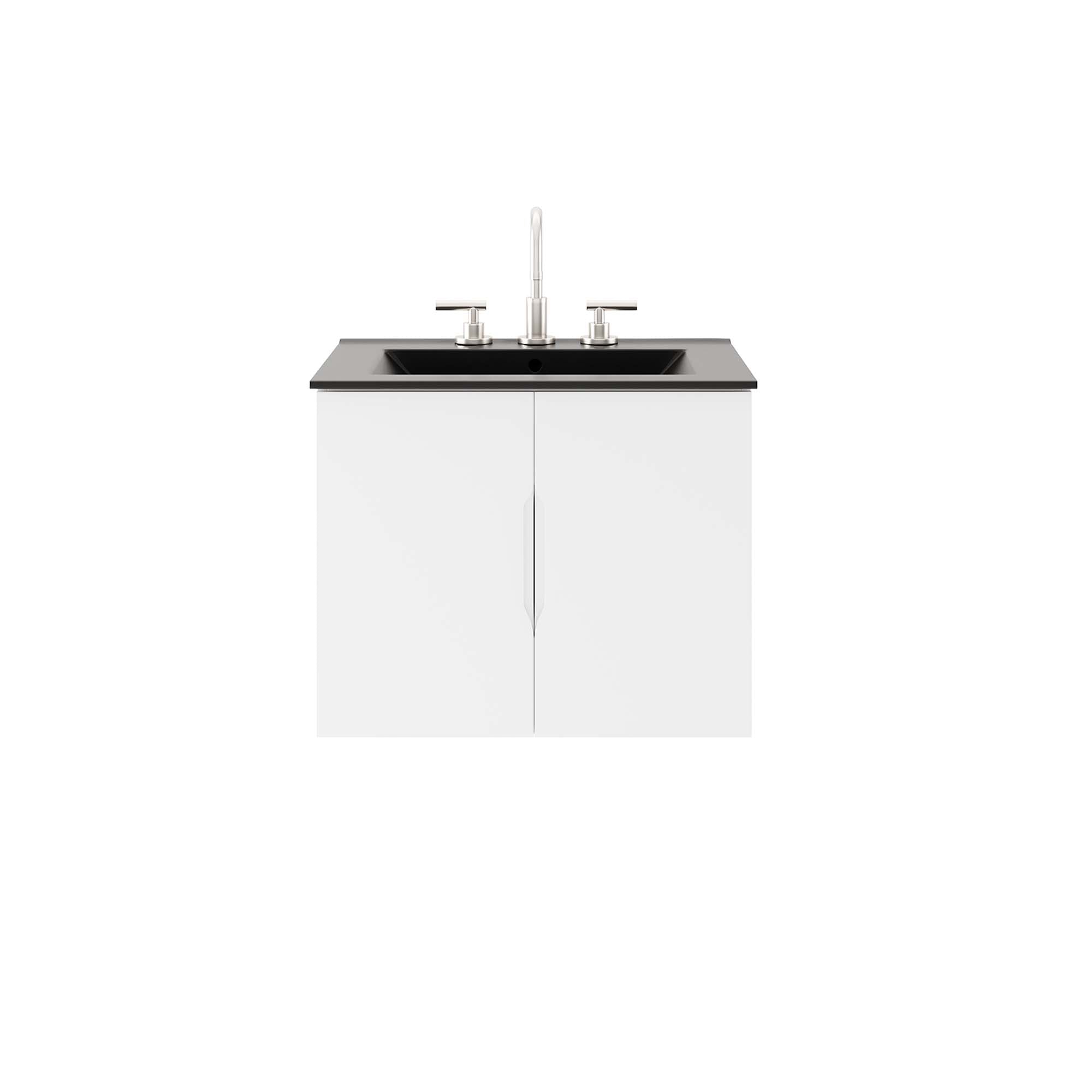 Vitality 24" Bathroom Vanity, White Black