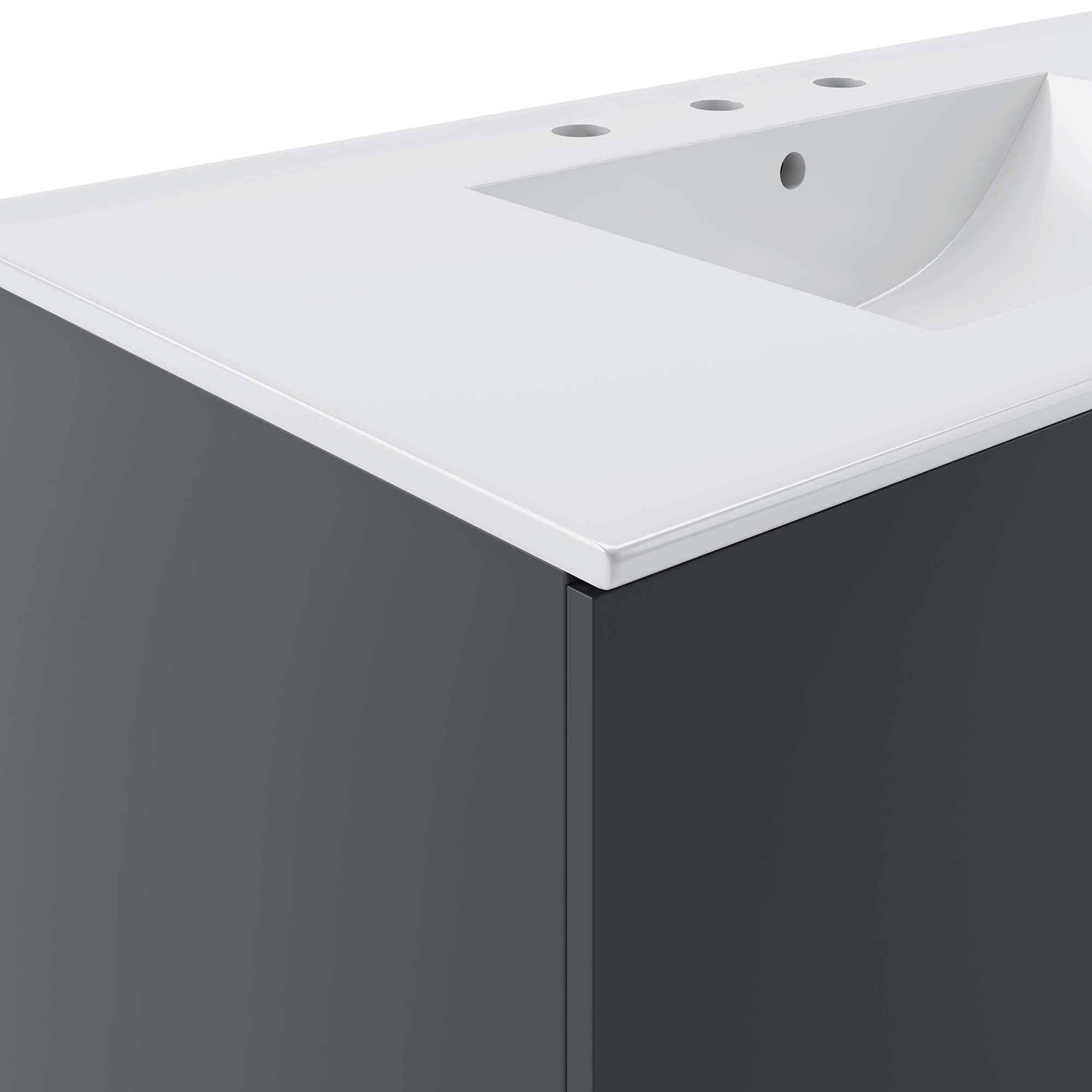 Vitality 36" Bathroom Vanity, Gray White
