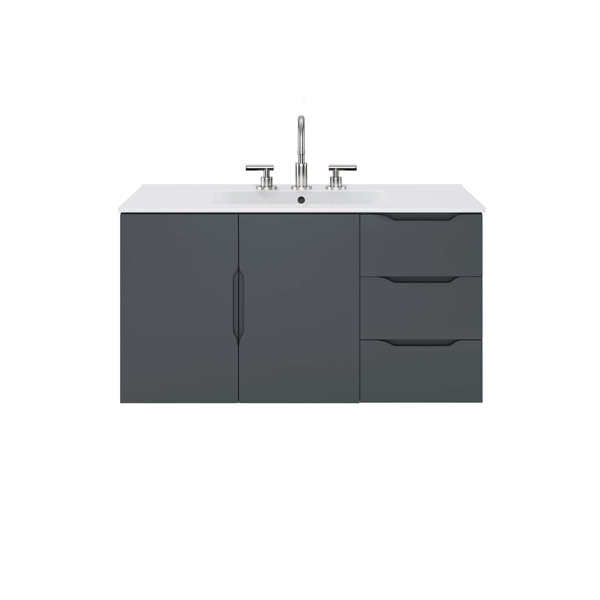 Vitality 36" Bathroom Vanity, Gray White