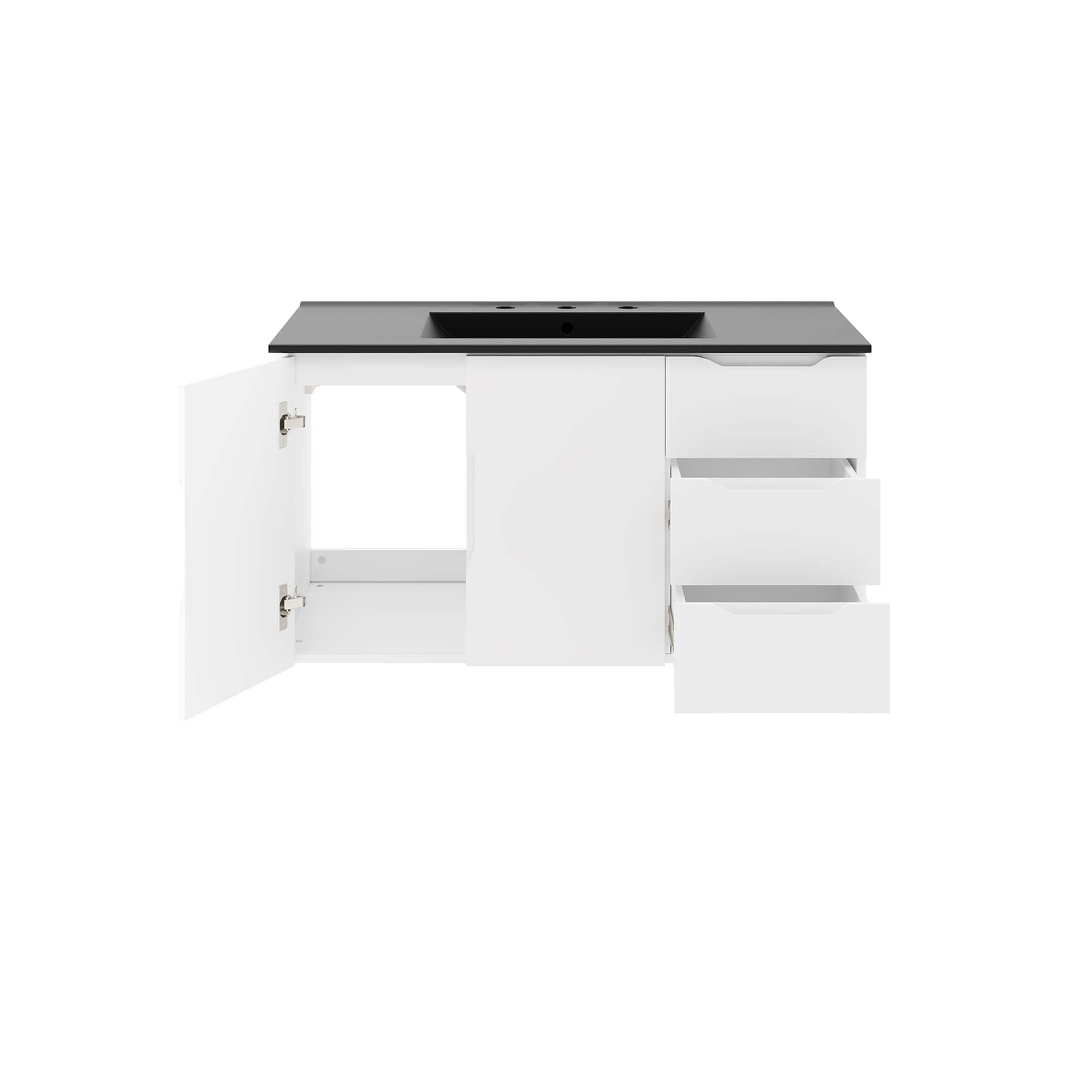 Vitality 36" Bathroom Vanity, White Black