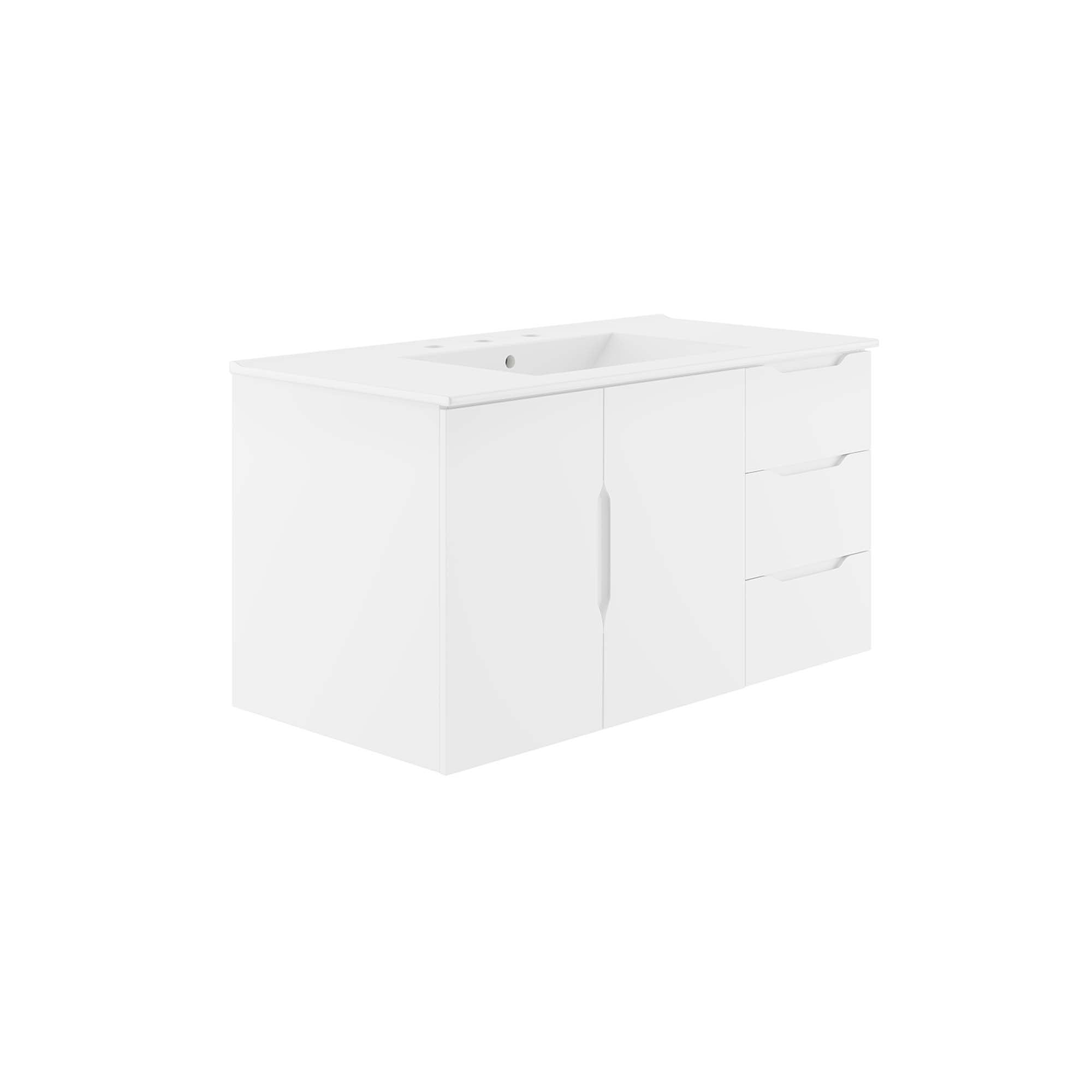 Vitality 36" Bathroom Vanity, White White
