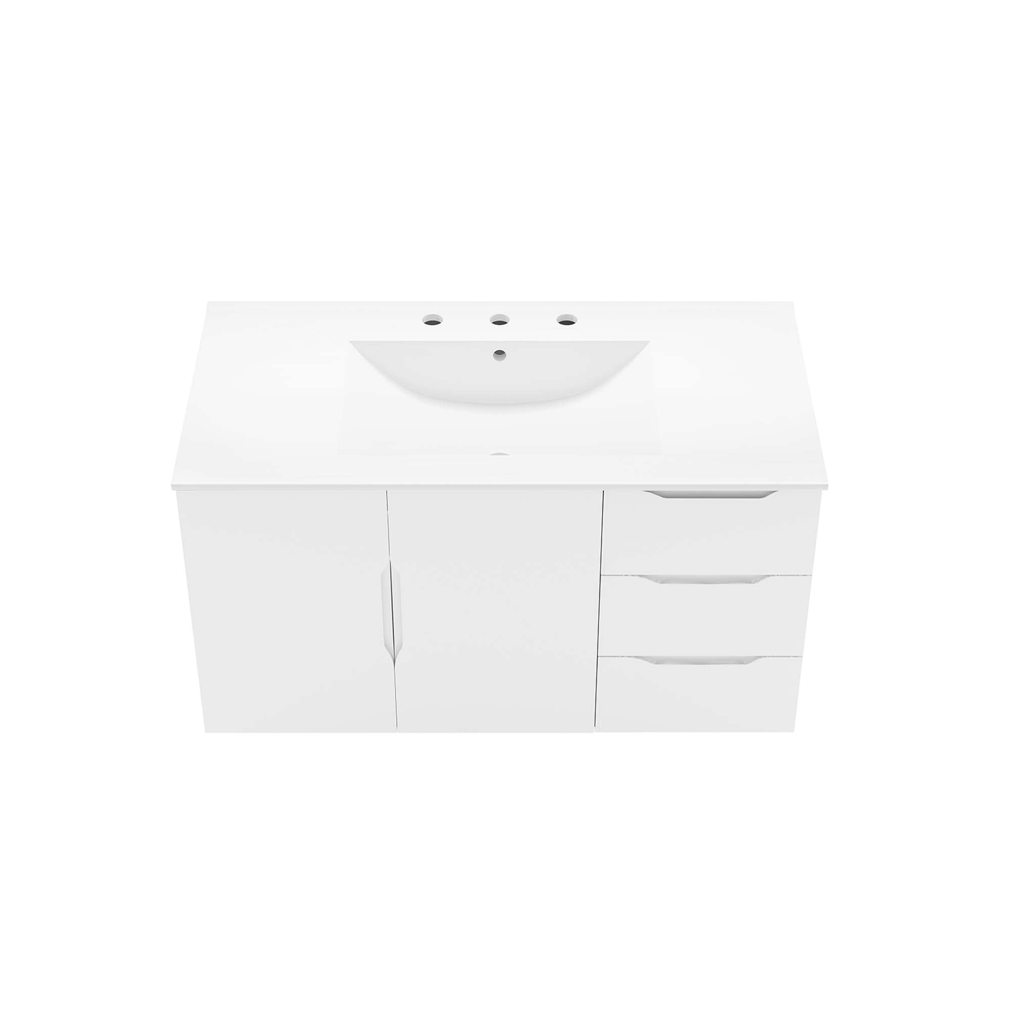 Vitality 36" Bathroom Vanity, White White