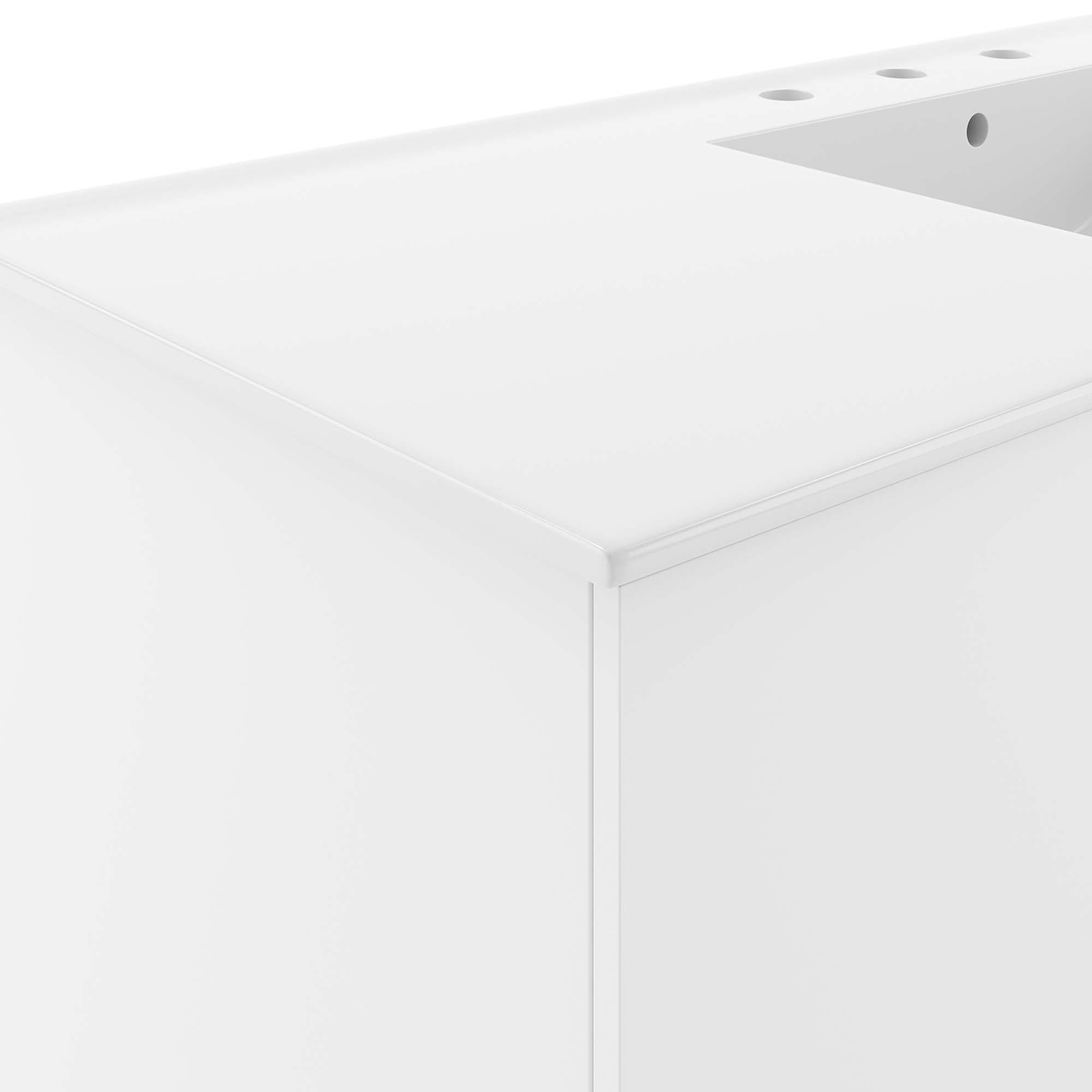 Vitality 48" Single Sink Bathroom Vanity, White White