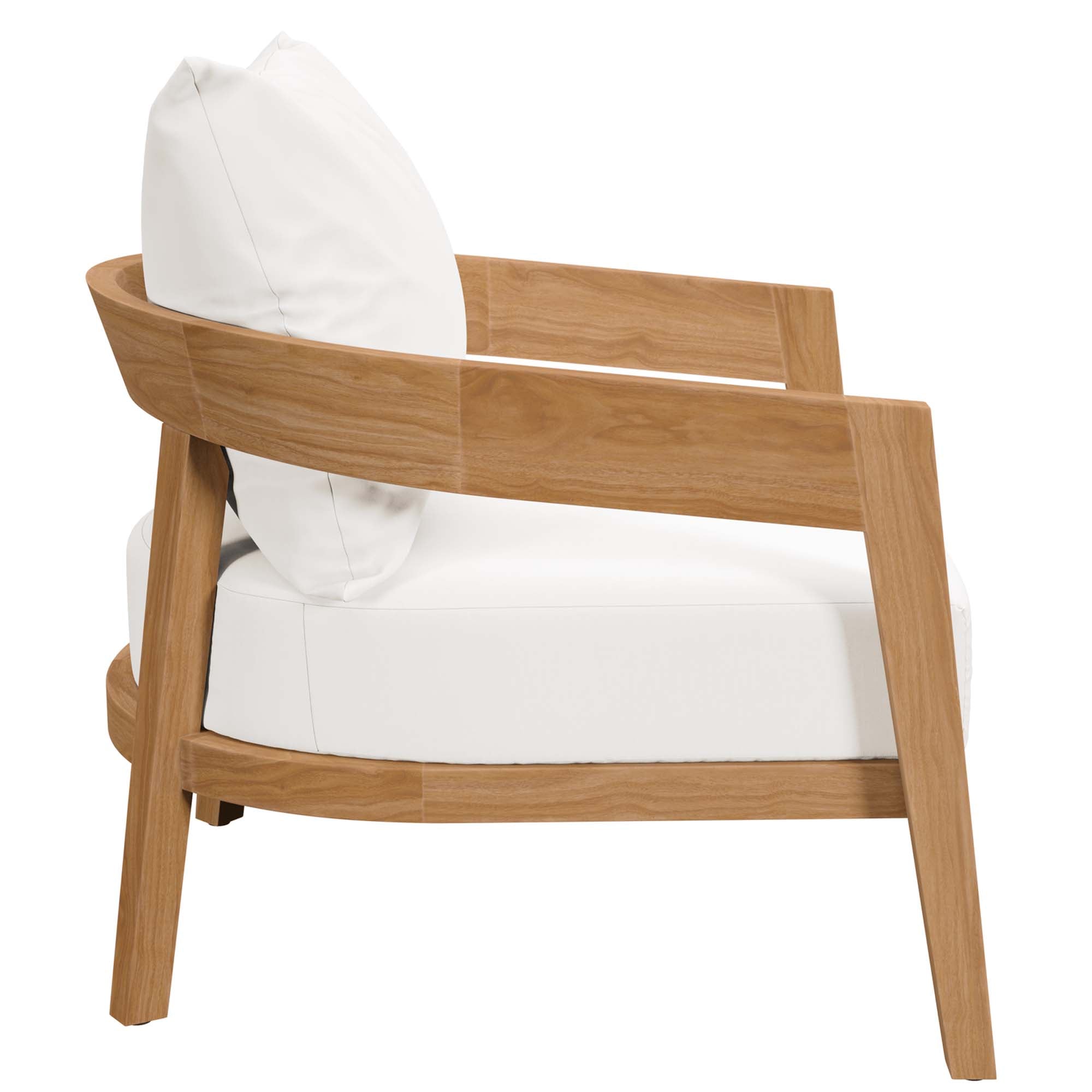 Brisbane 3-Piece Teak Wood Outdoor Patio Set, Natural White