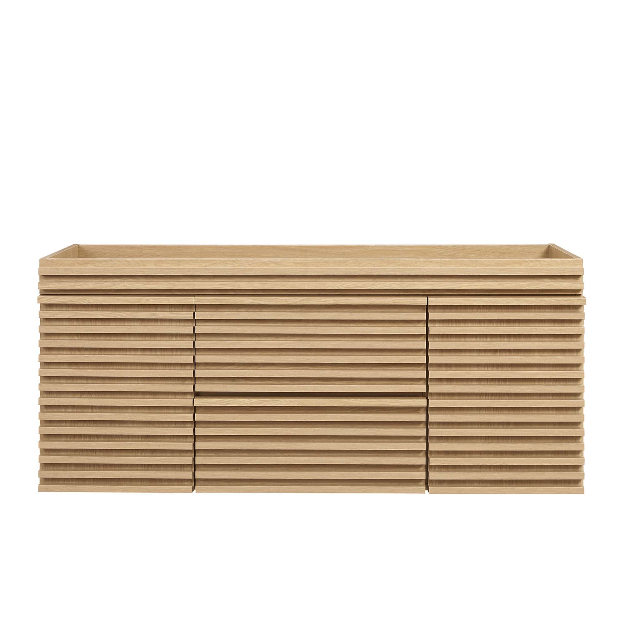 Render 48" Single Sink Compatible (Not Included) Bathroom Vanity Cabinet, Oak