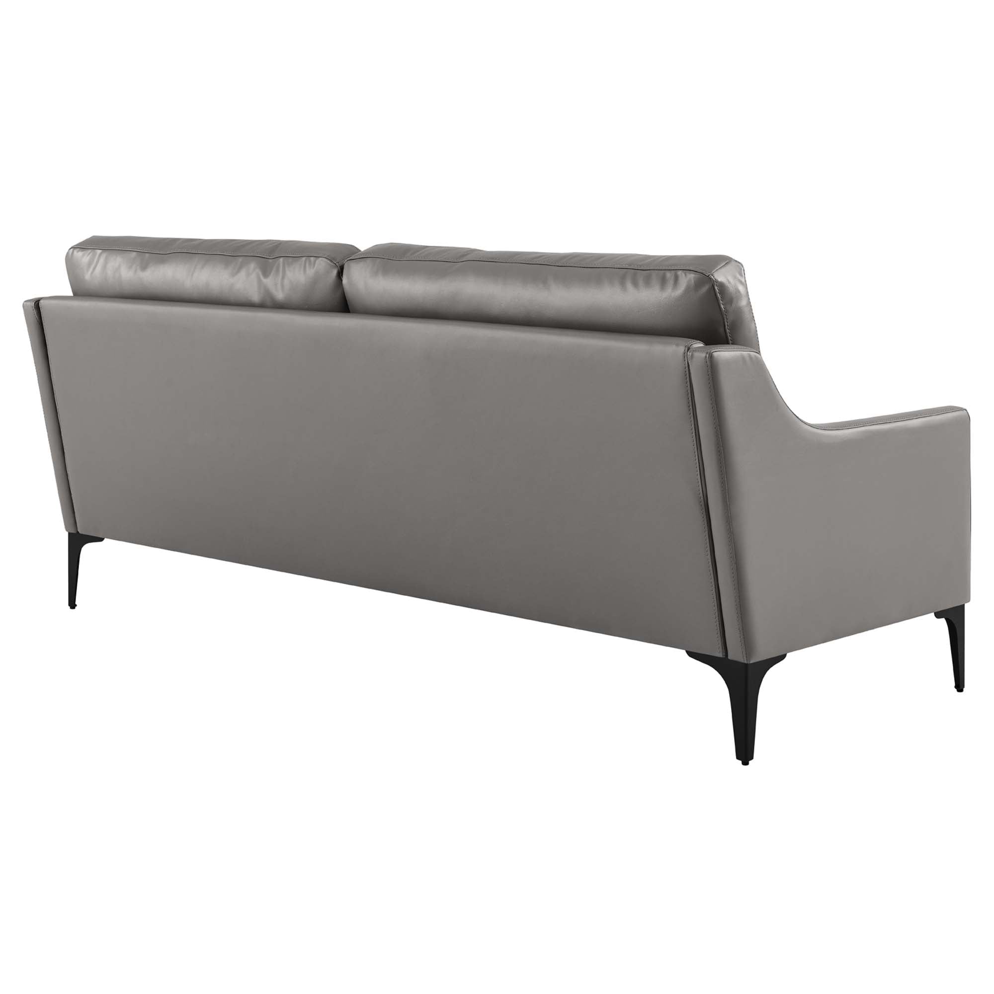 Corland Leather Sofa, Gray