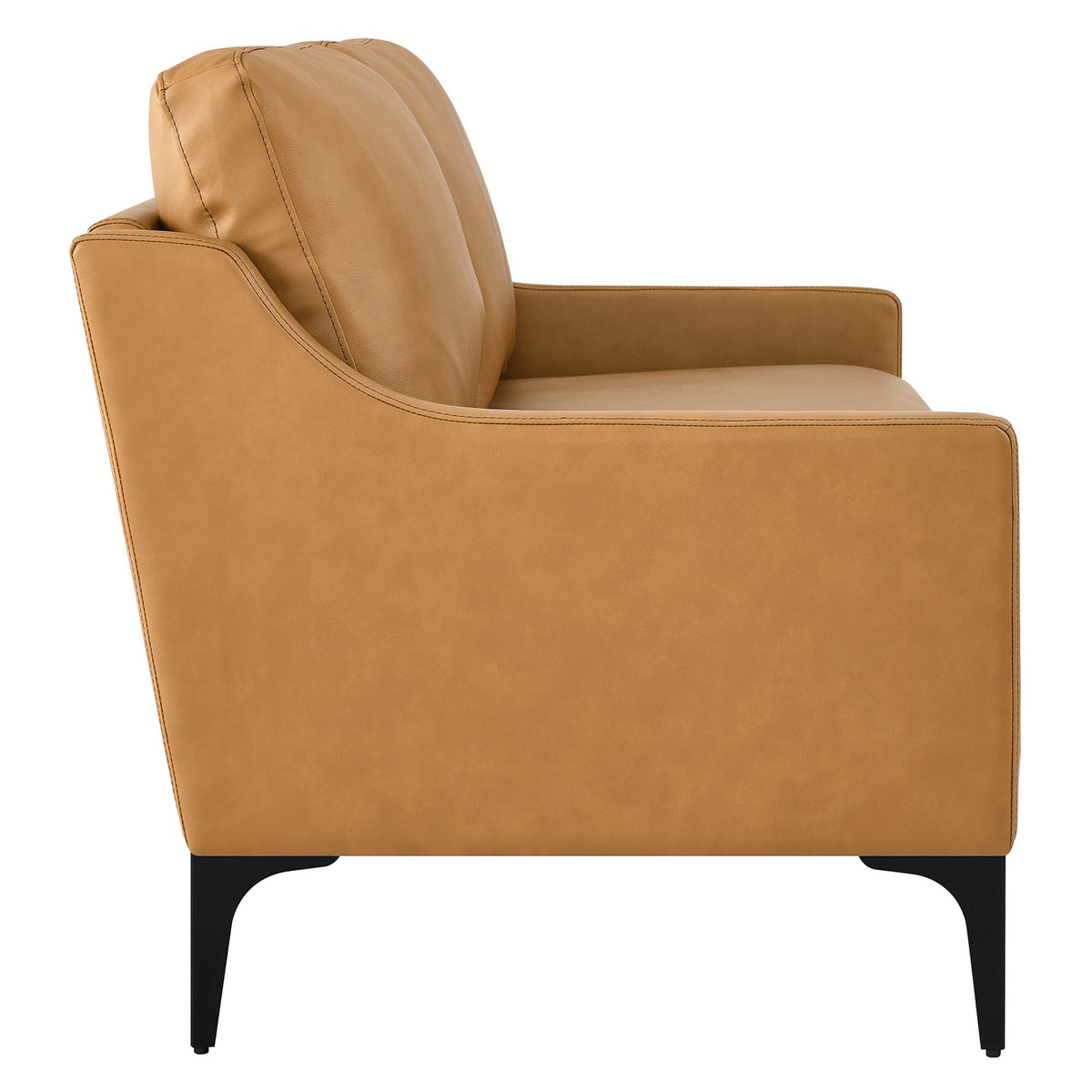 Corland Leather Loveseat, Tan