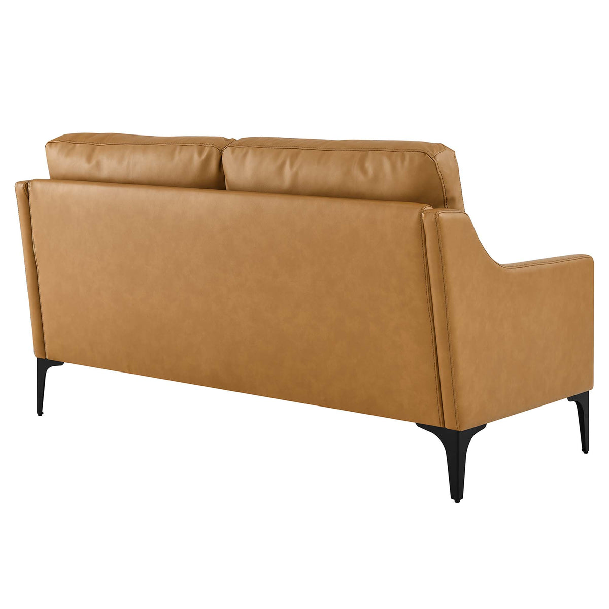 Corland Leather Loveseat, Tan