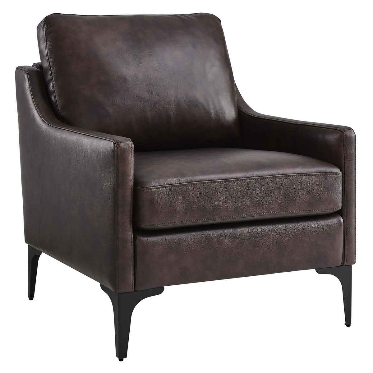 Corland Leather Armchair, Brown