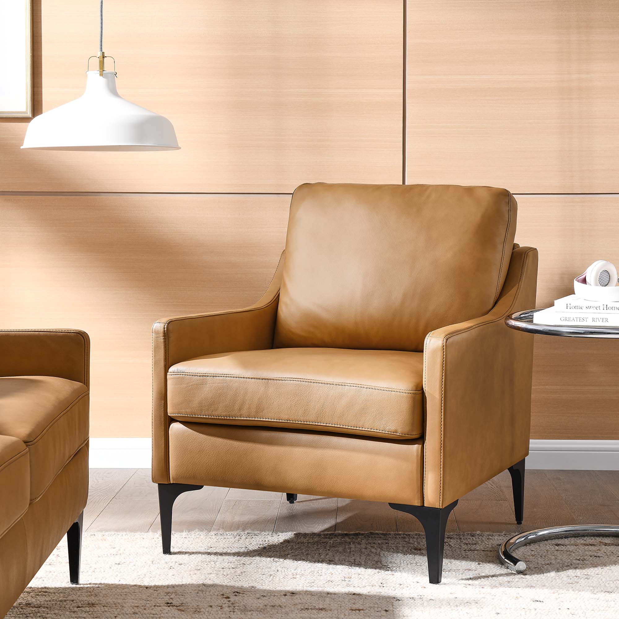 Corland Leather Armchair, Tan