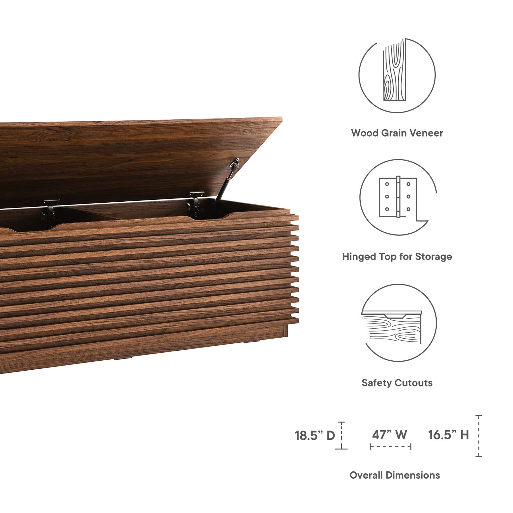 Render Storage Bench, Walnut