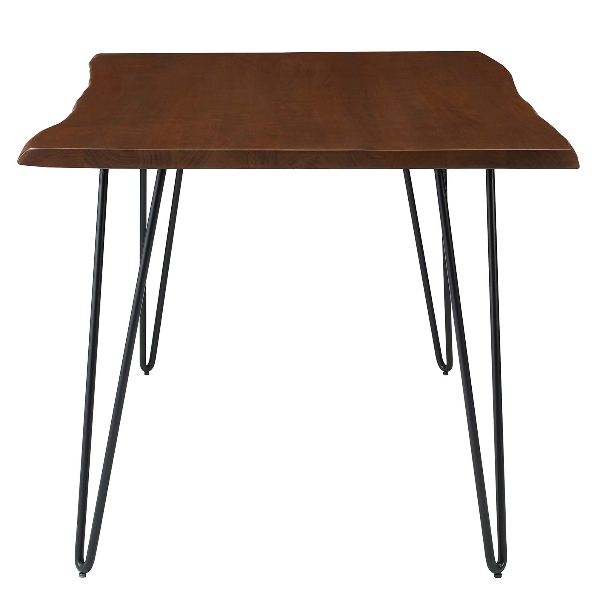 Ardor 60" Live Edge Acacia Wood Acacia Wood Dining Table, Black Walnut