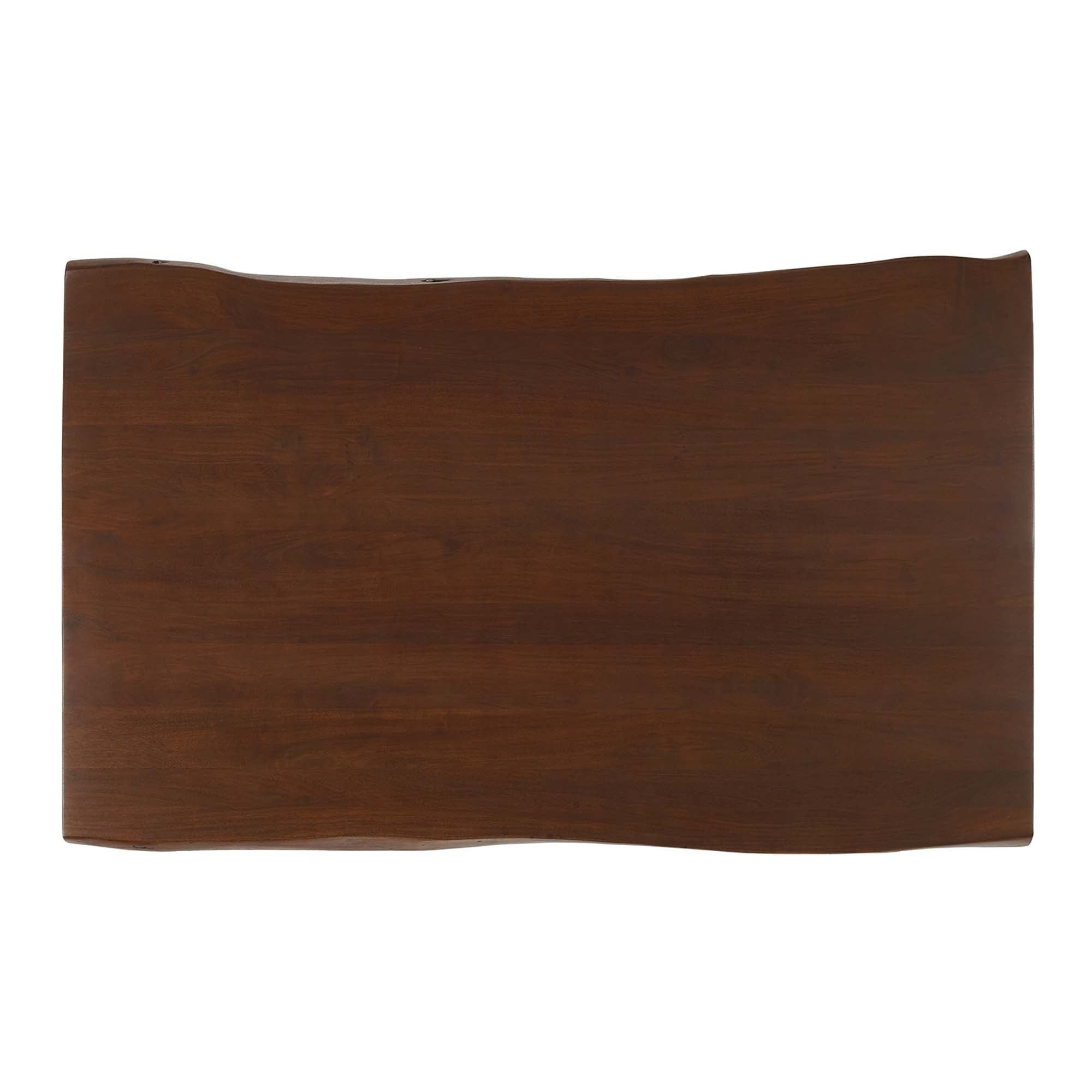 Ardor 60" Live Edge Acacia Wood Acacia Wood Dining Table, Gold Walnut