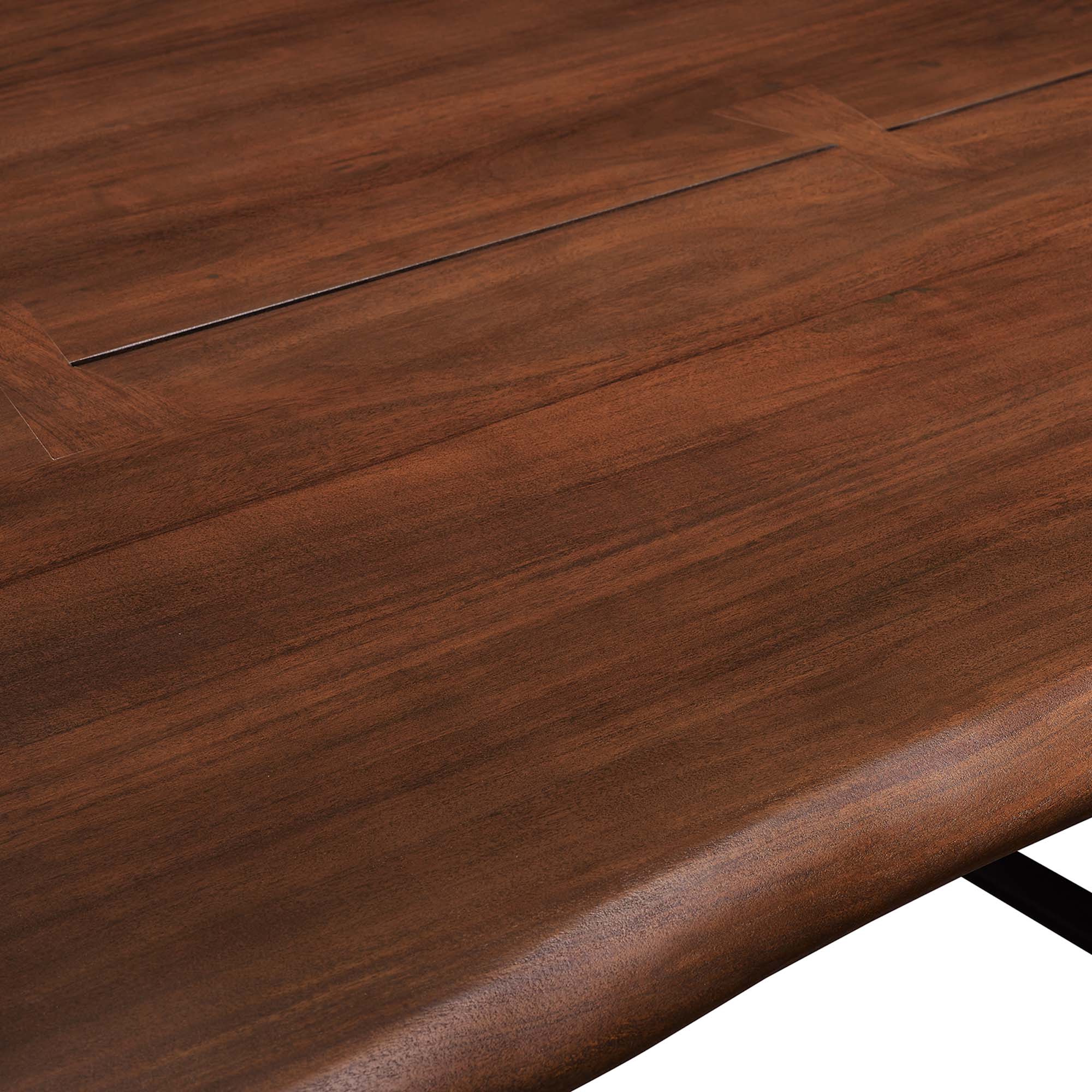 Viggo 74" Live Edge Acacia Wood Dining Table, Black Walnut