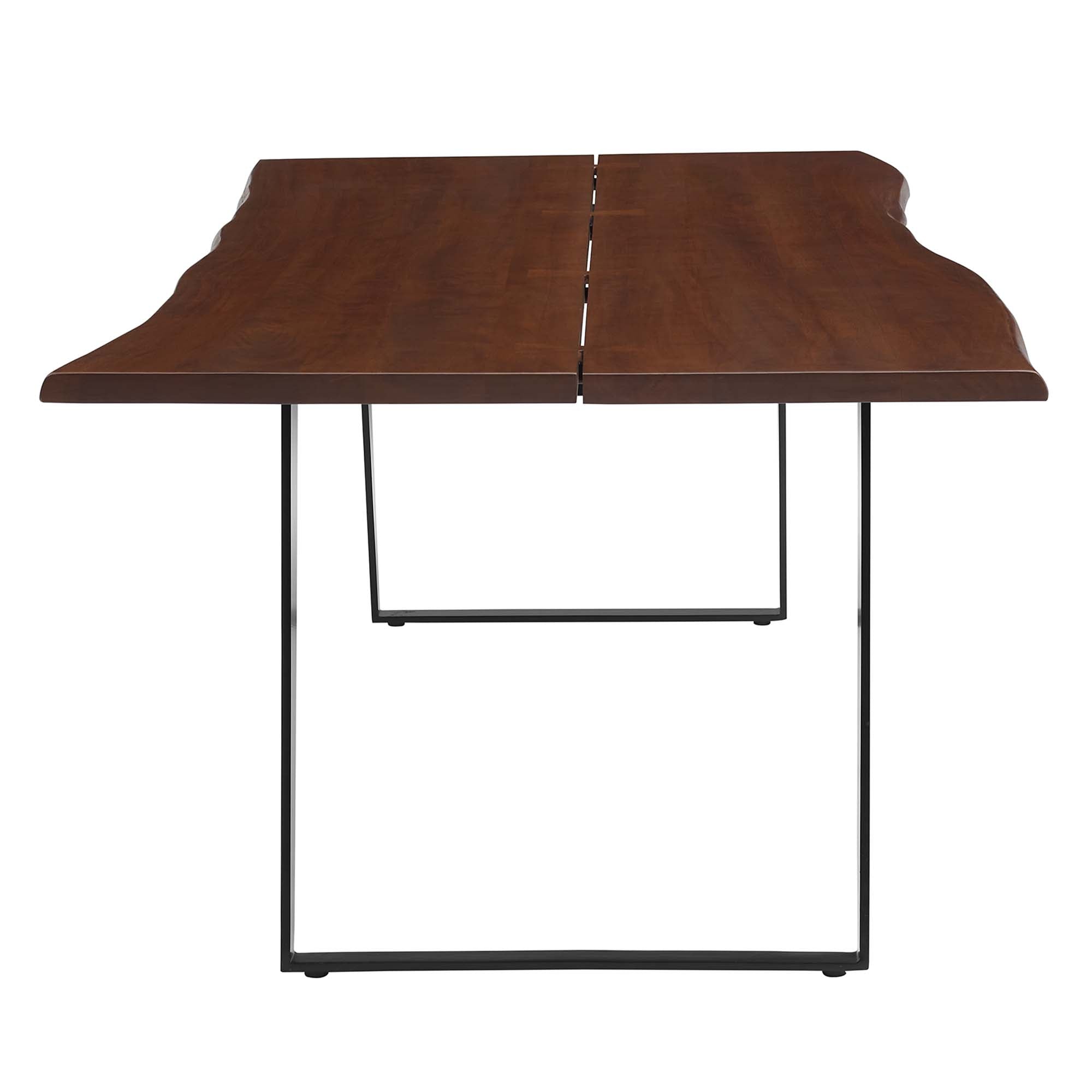 Viggo 96" Live Edge Acacia Wood Acacia Wood Dining Table, Black Walnut
