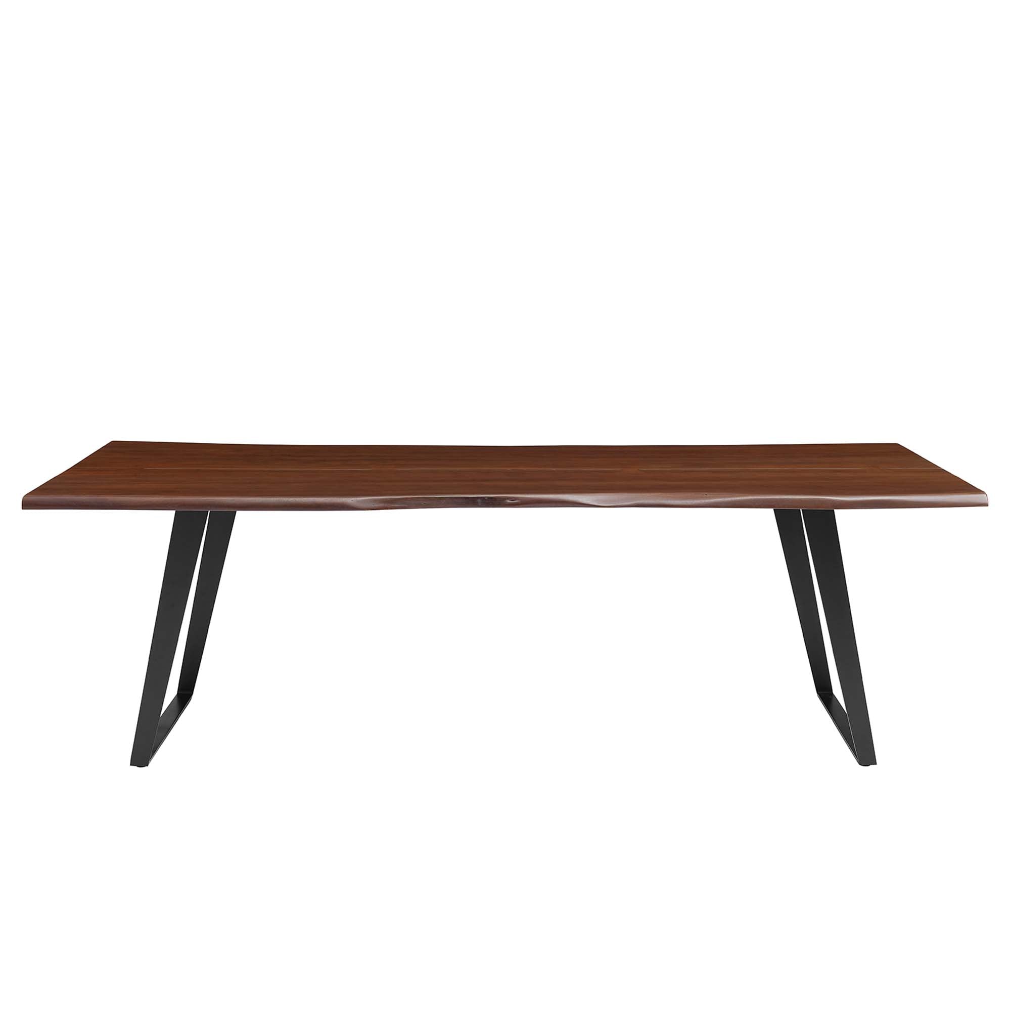 Viggo 96" Live Edge Acacia Wood Acacia Wood Dining Table, Black Walnut