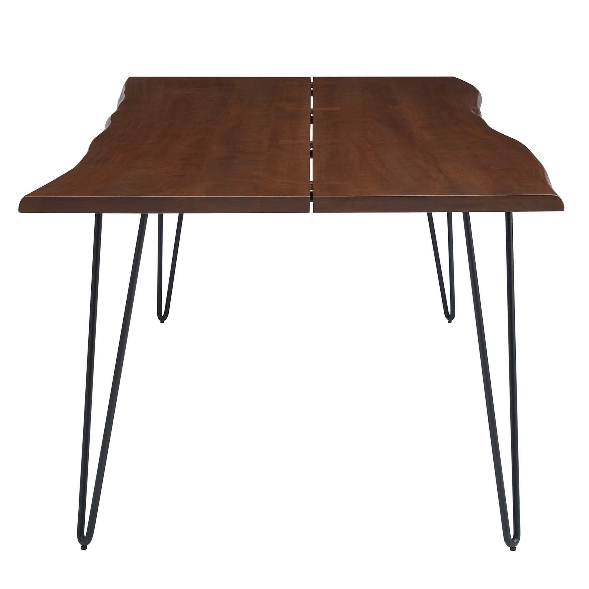 Ardor 96" Live Edge Acacia Wood Acacia Wood Dining Table, Black Walnut