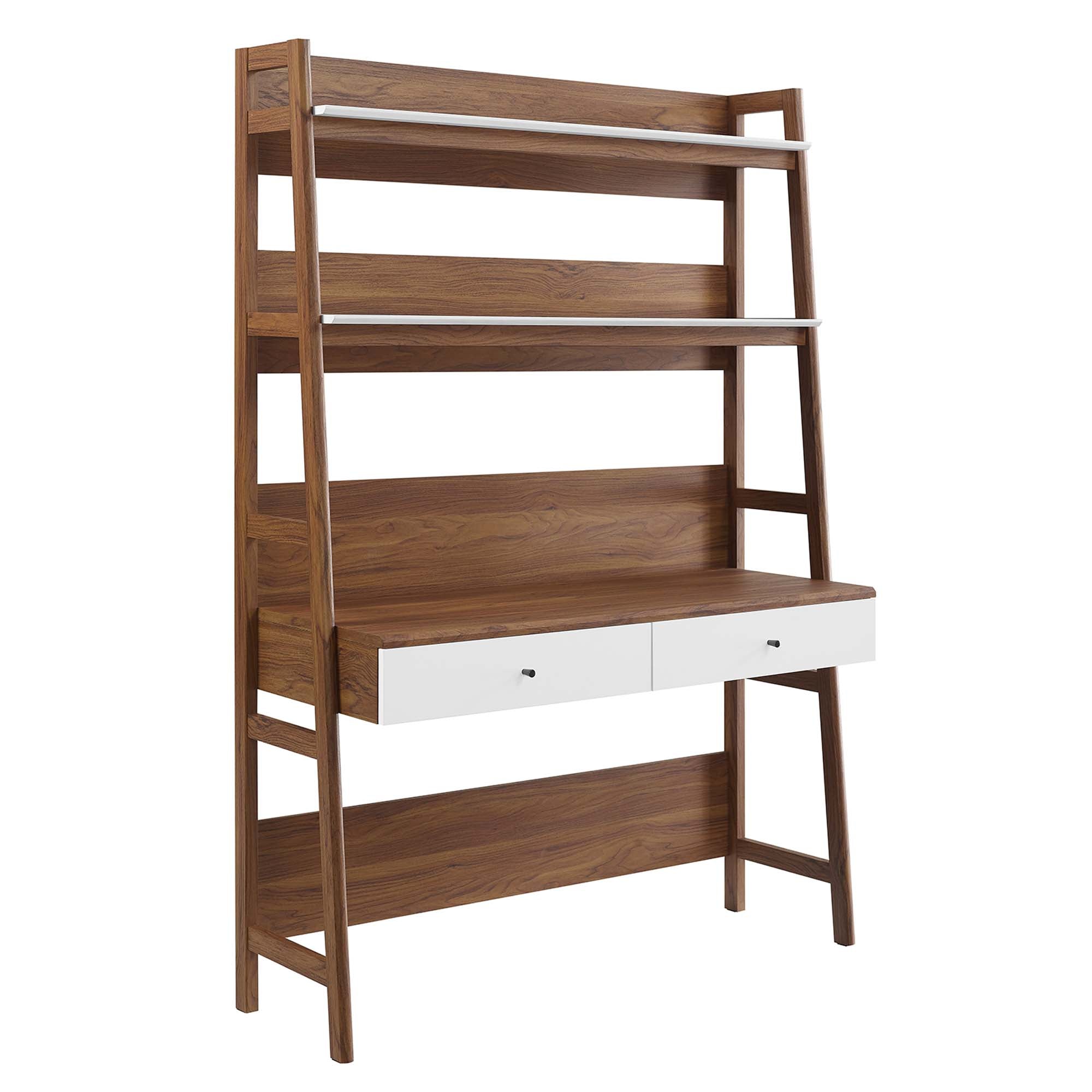 Bixby Office Desk, Walnut White