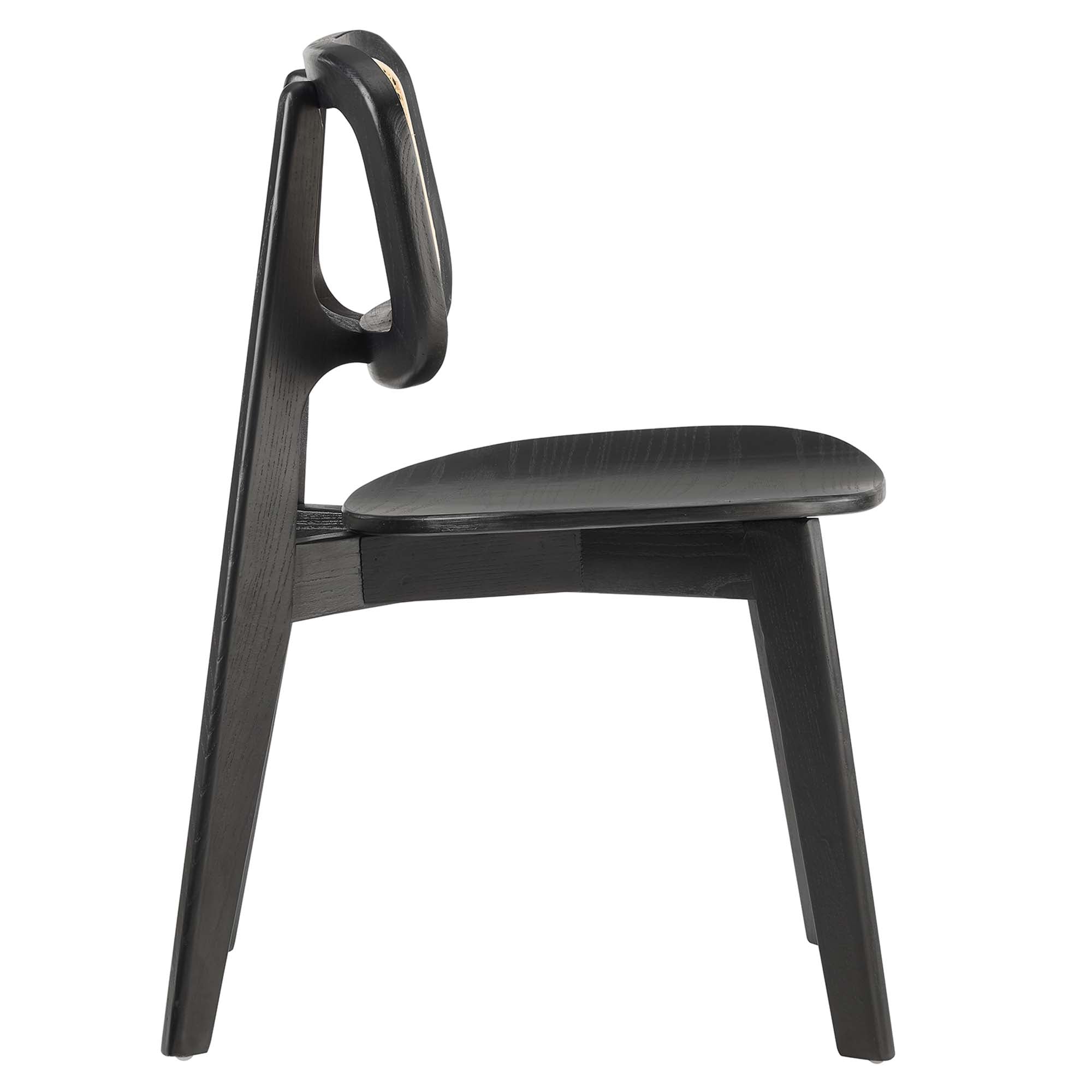 Habitat Wood Dining Side Chair Set of 2, Black
