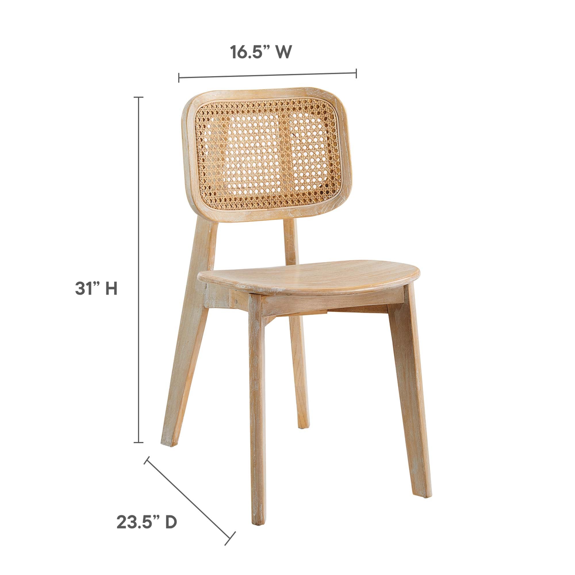 Habitat Wood Dining Side Chair Set of 2, Gray