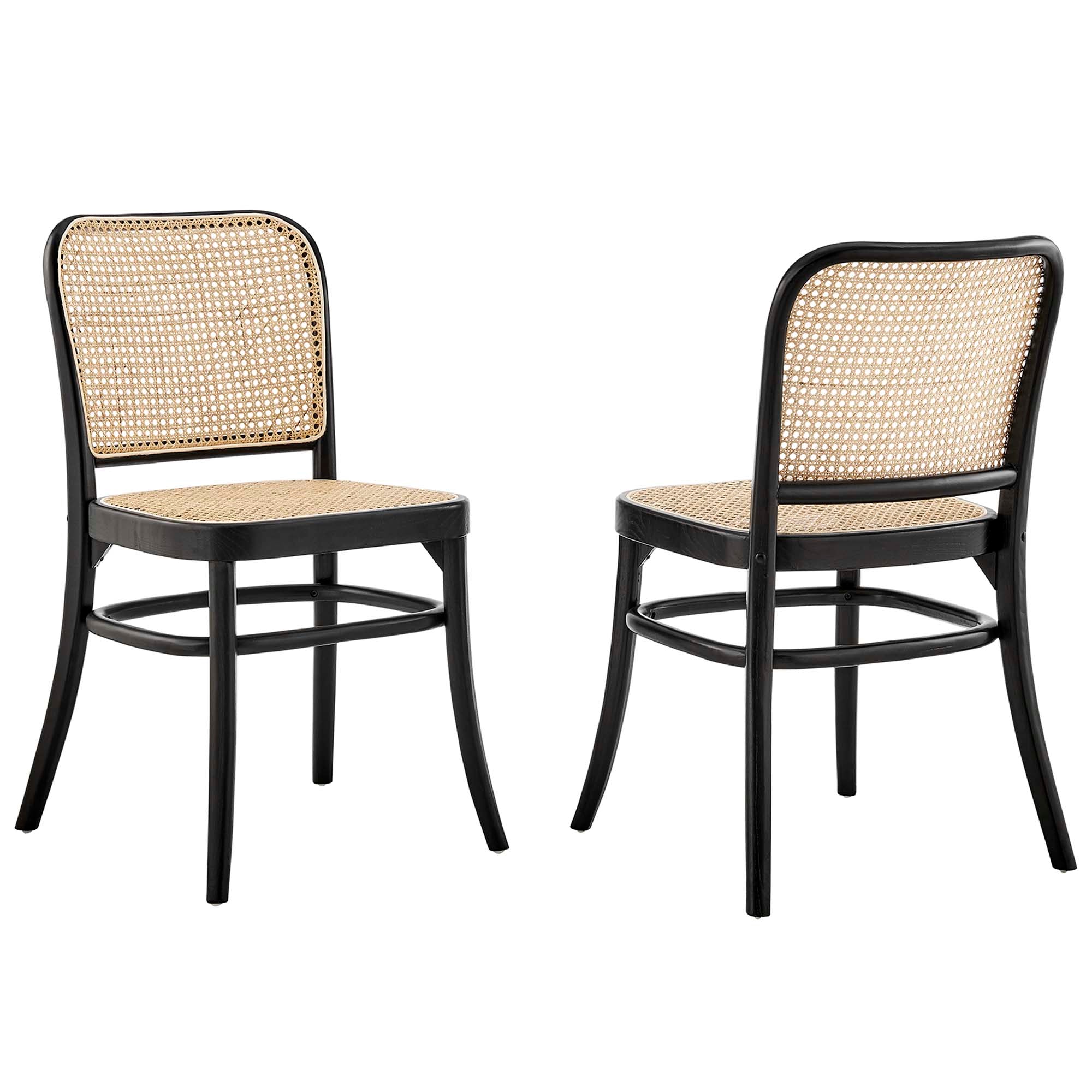 Winona Wood Dining Side Chair Set of 2, Black