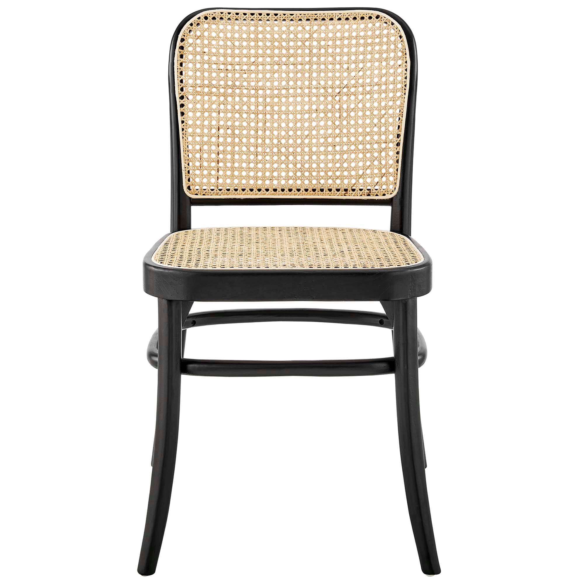 Winona Wood Dining Side Chair Set of 2, Black