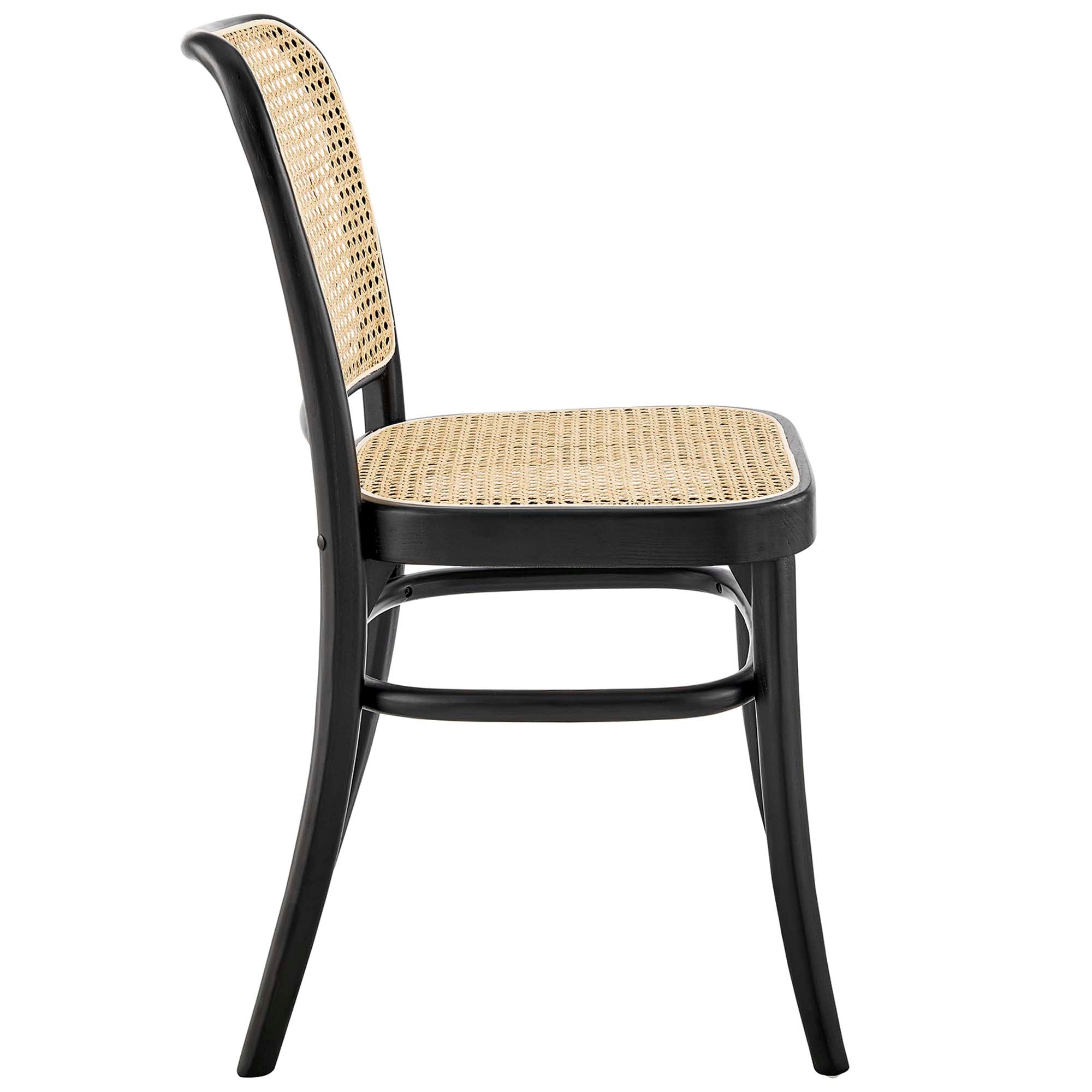Winona Wood Dining Side Chair Set of 2, Black