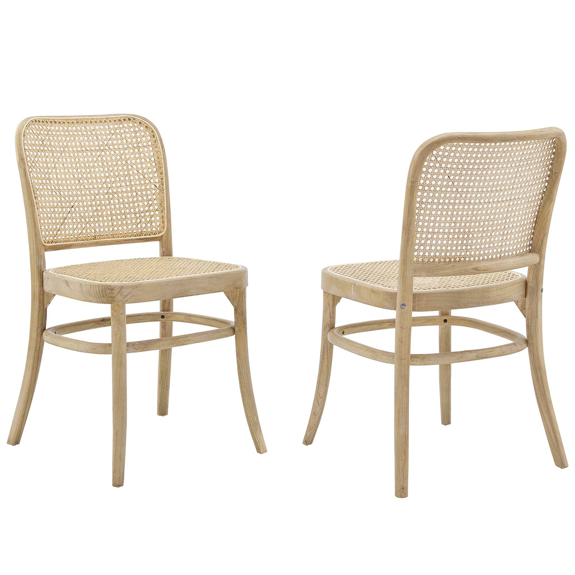 Winona Wood Dining Side Chair Set of 2, Gray