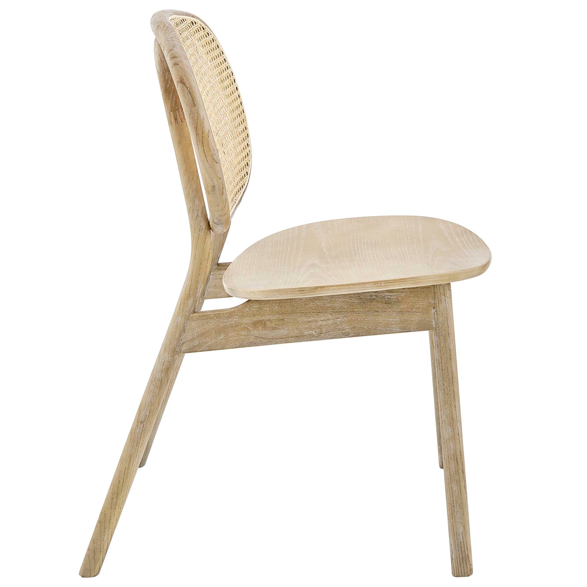 Malina Wood Dining Side Chair Set of 2, Gray