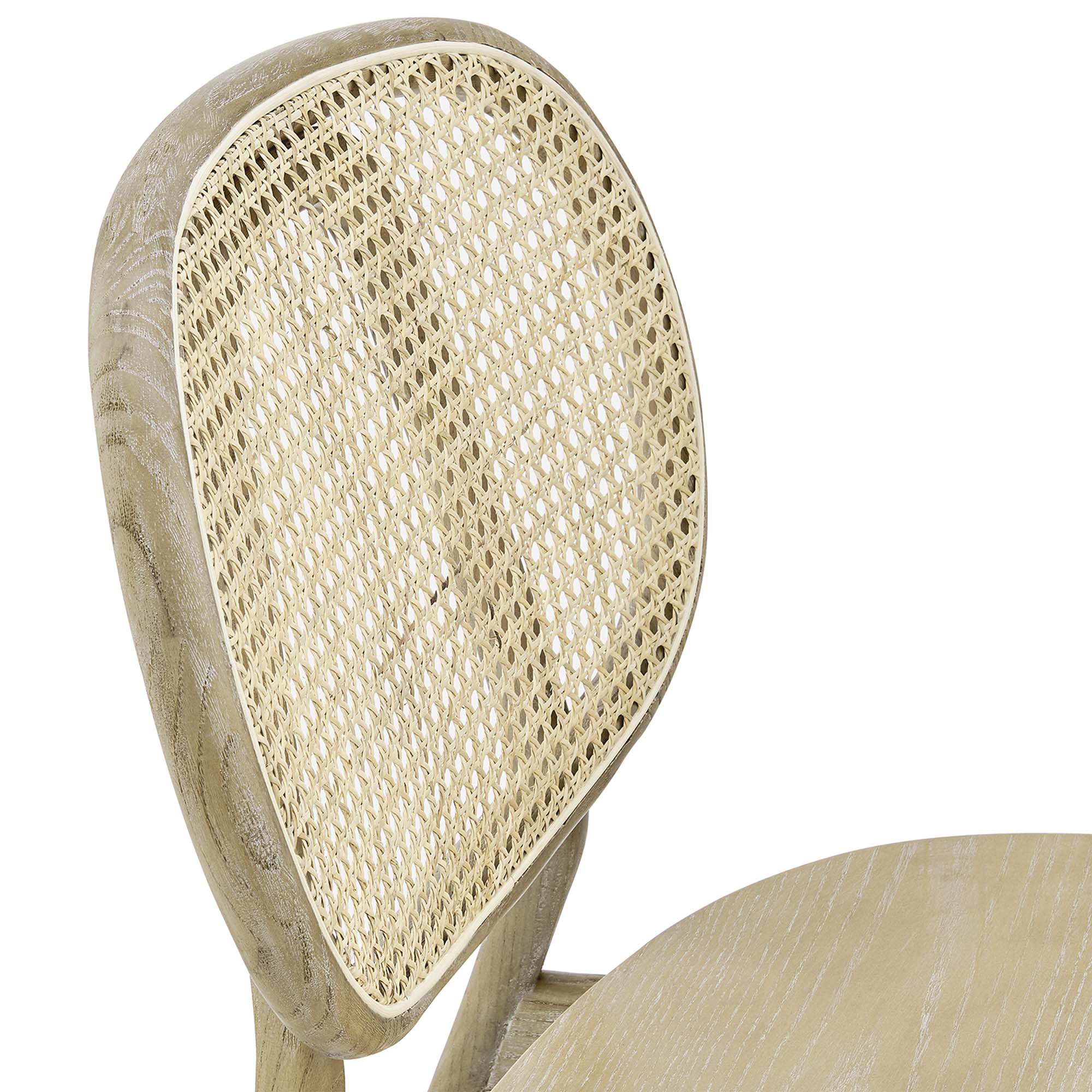 Malina Wood Dining Side Chair Set of 2, Gray