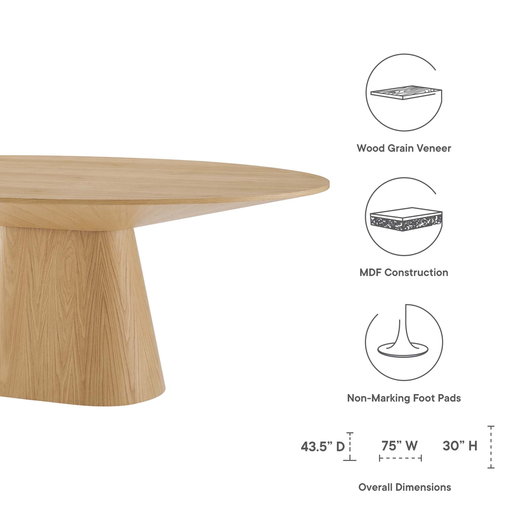 Provision 47" Round Dining Table, Oak