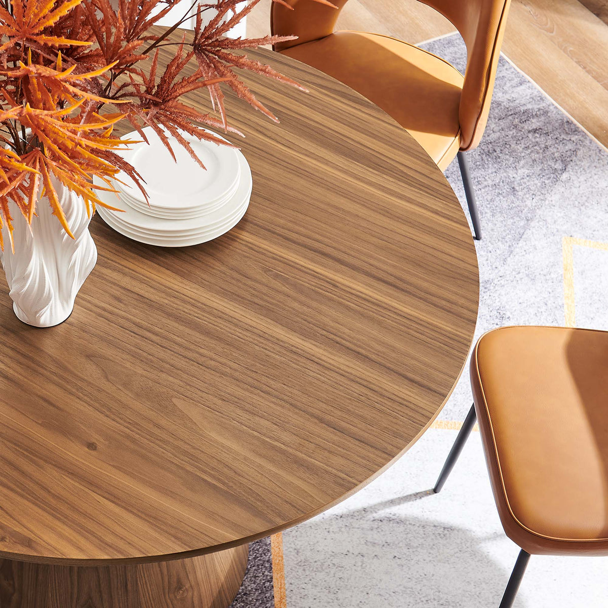 Provision 47" Round Dining Table, Walnut