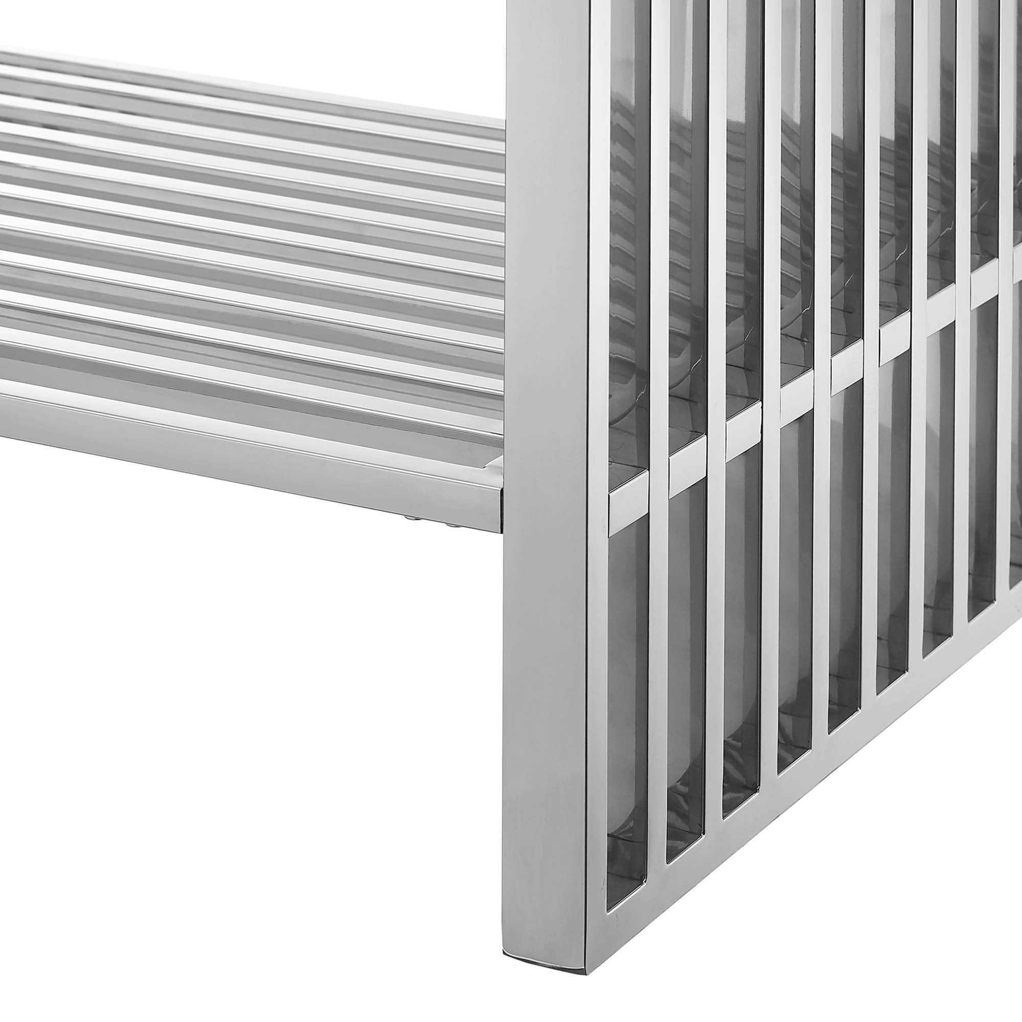 Gridiron 36" Bathroom Vanity, White Silver