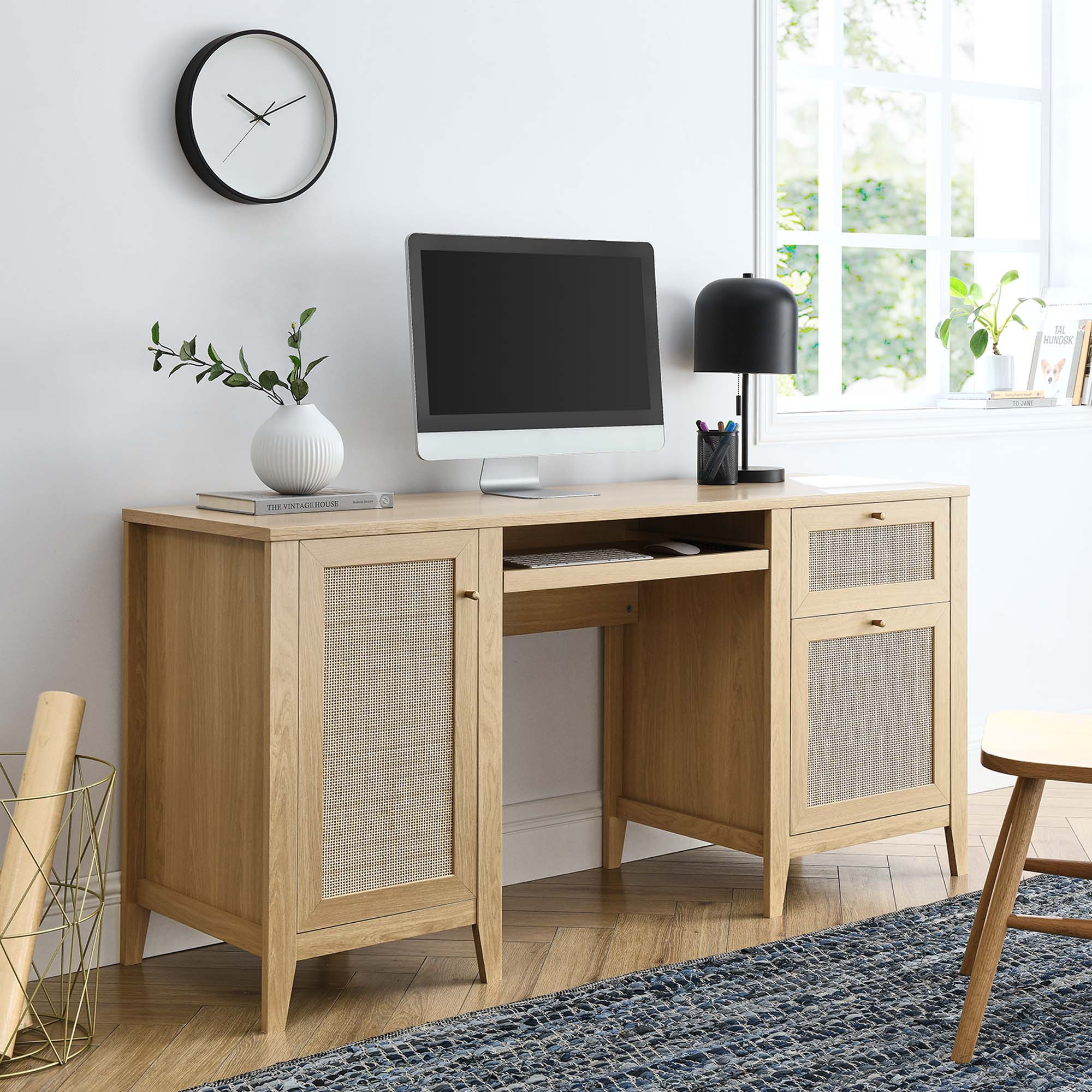 Soma 63" Office Desk, Oak
