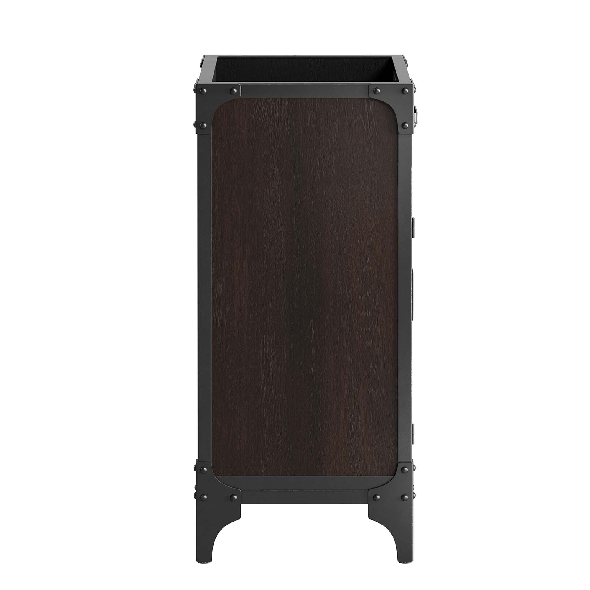 Steamforge 18" Bathroom Vanity Cabinet (Sink Basin Not Included), Black Walnut