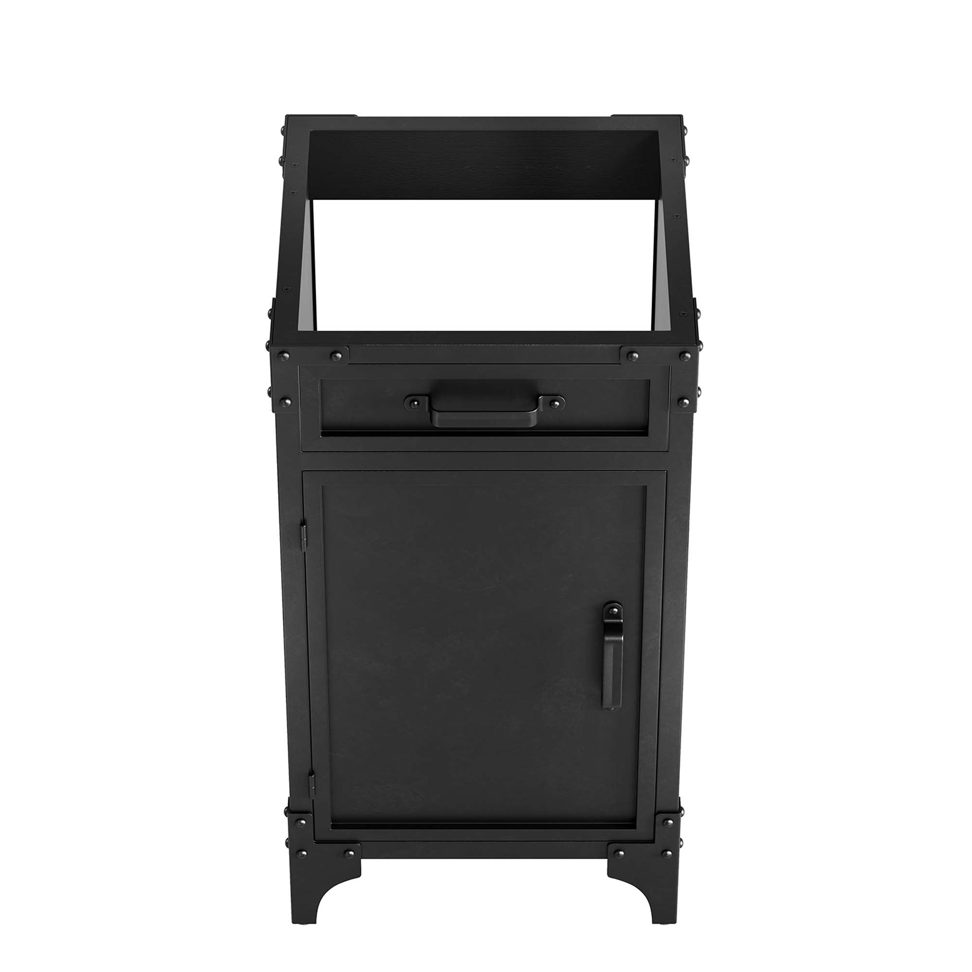 Steamforge 18" Bathroom Vanity Cabinet (Sink Basin Not Included), Black Walnut