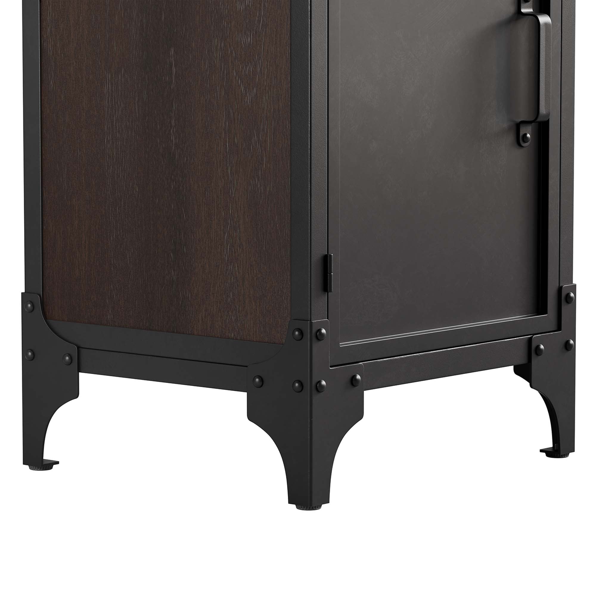 Steamforge 18" Bathroom Vanity Cabinet (Sink Basin Not Included), Black Walnut