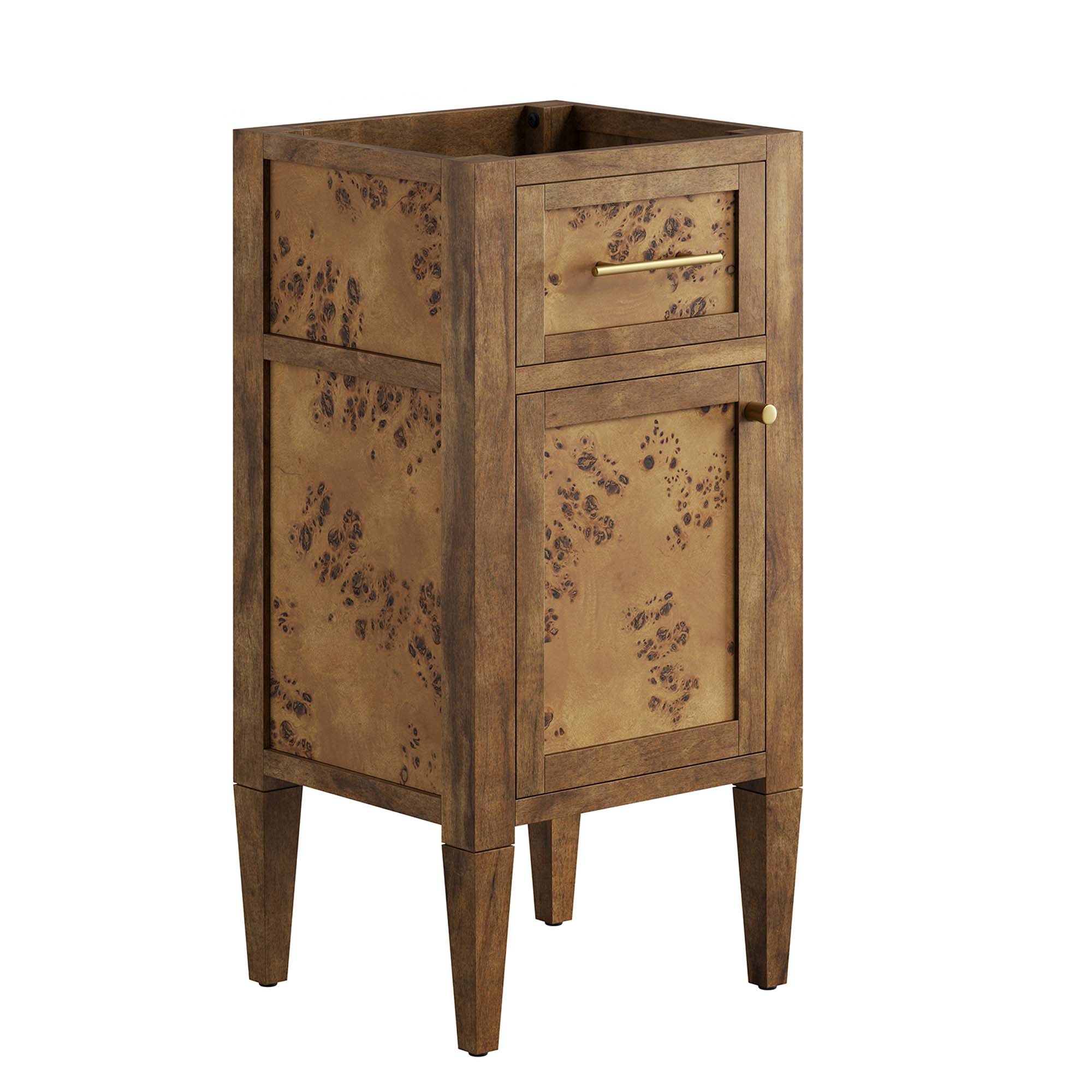 Elysian 18" Wood Bathroom Vanity Cabinet (Sink Basin Not Included), Brown