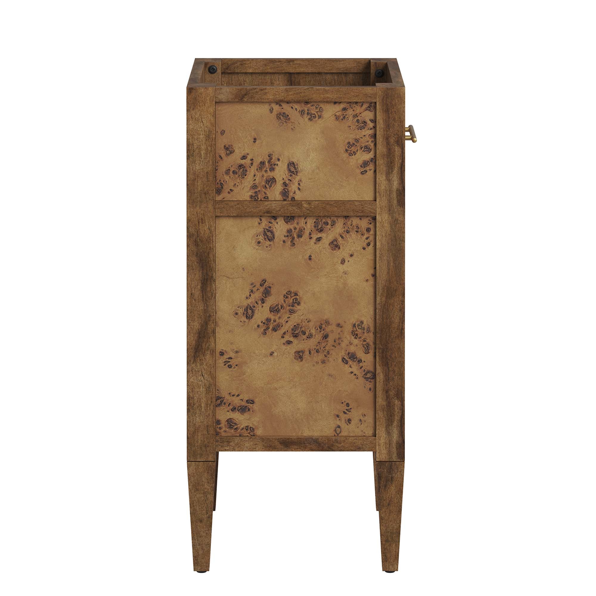 Elysian 18" Wood Bathroom Vanity Cabinet (Sink Basin Not Included), Brown