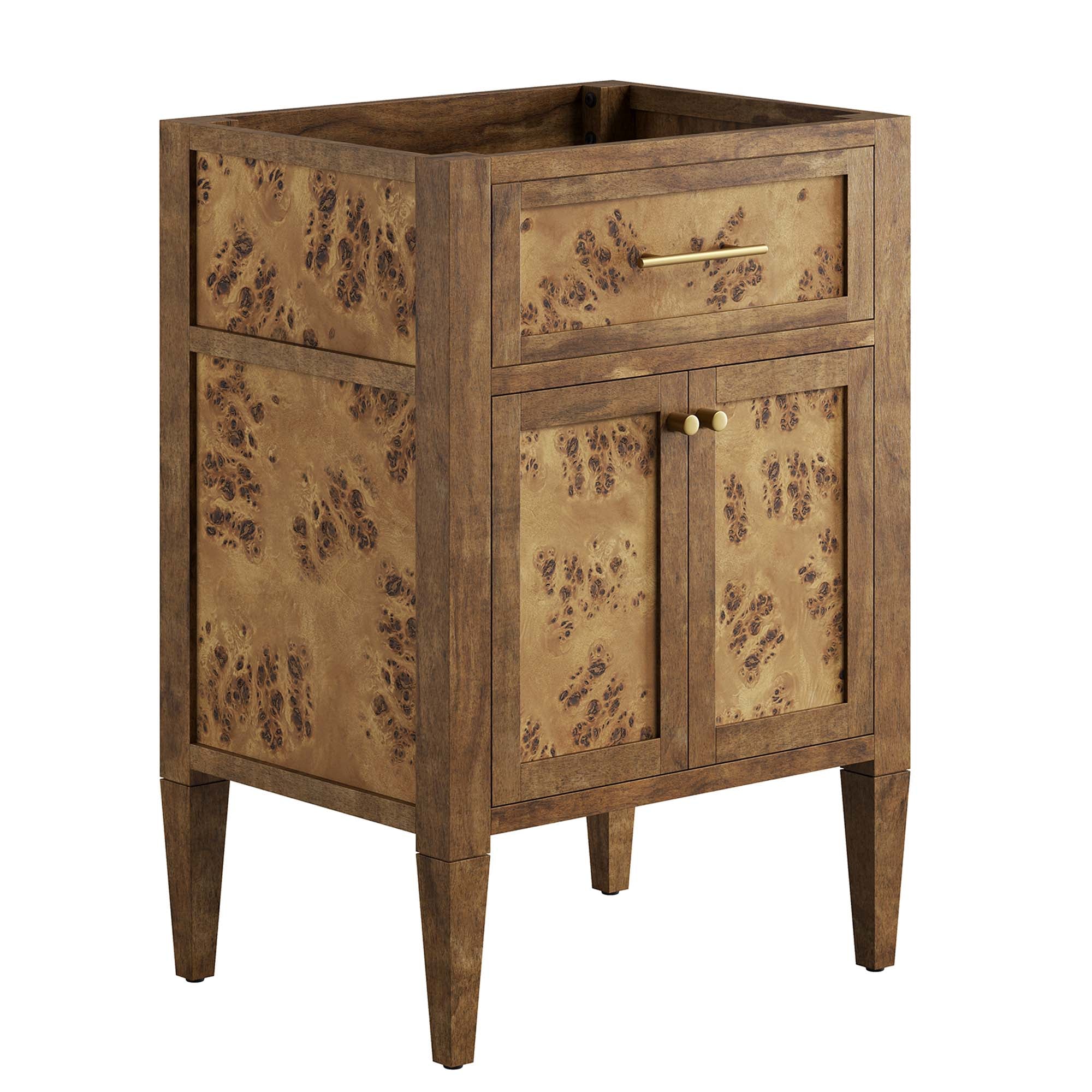 Elysian 24" Wood Bathroom Vanity Cabinet (Sink Basin Not Included), Brown