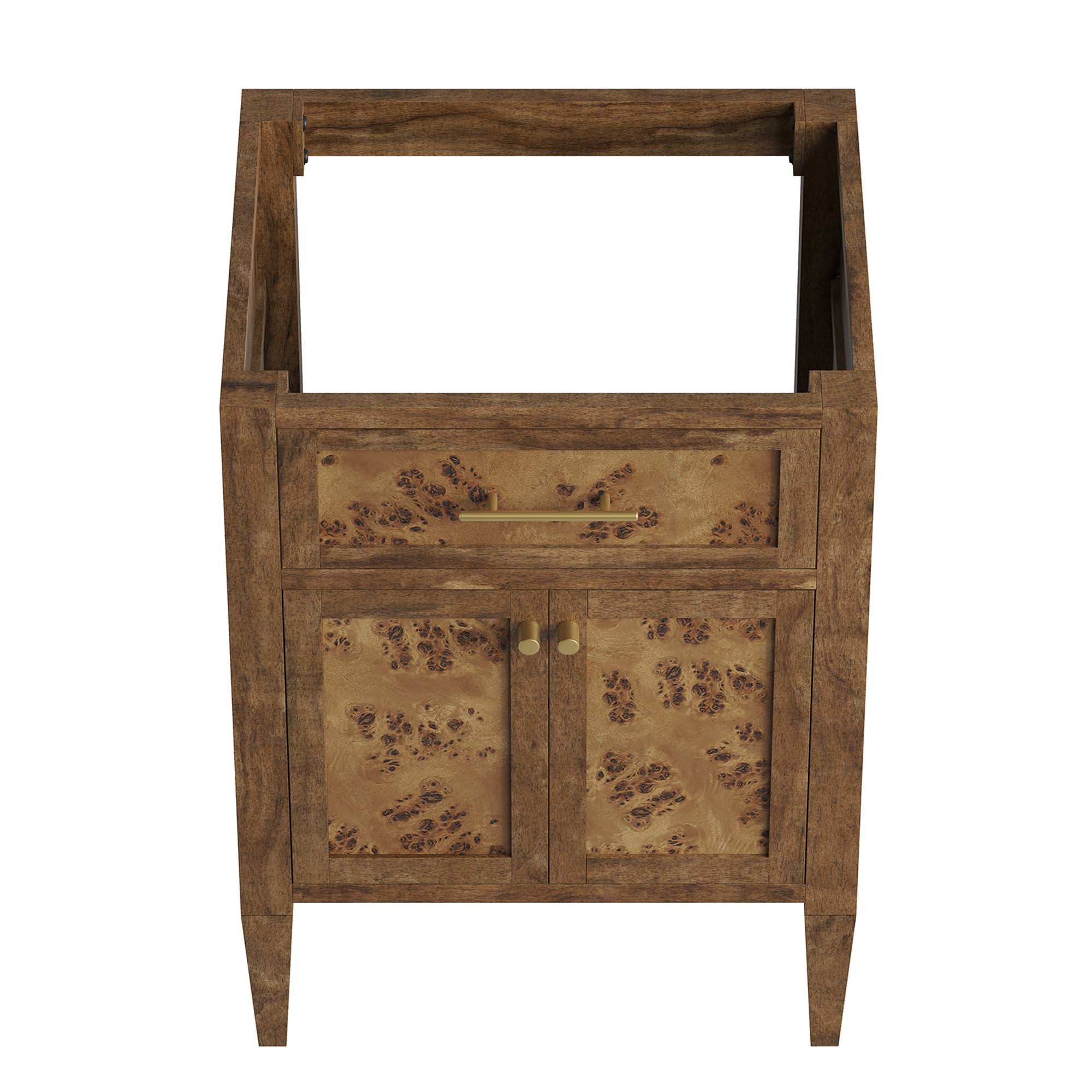 Elysian 24" Wood Bathroom Vanity Cabinet (Sink Basin Not Included), Brown