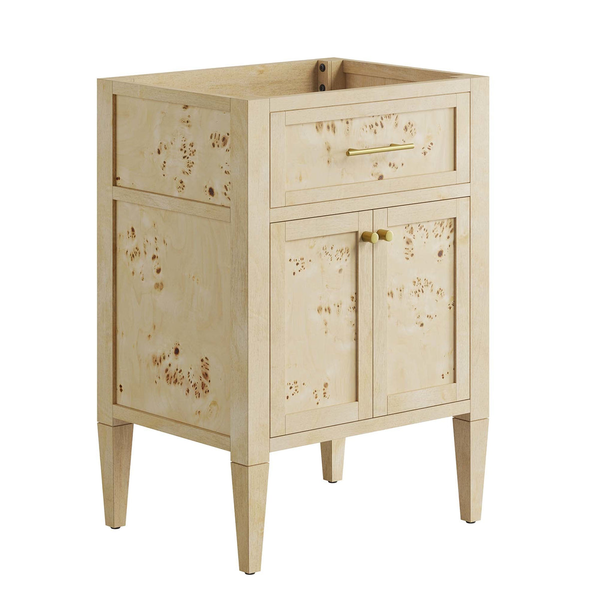 Elysian 24" Wood Bathroom Vanity Cabinet (Sink Basin Not Included), Burgundy