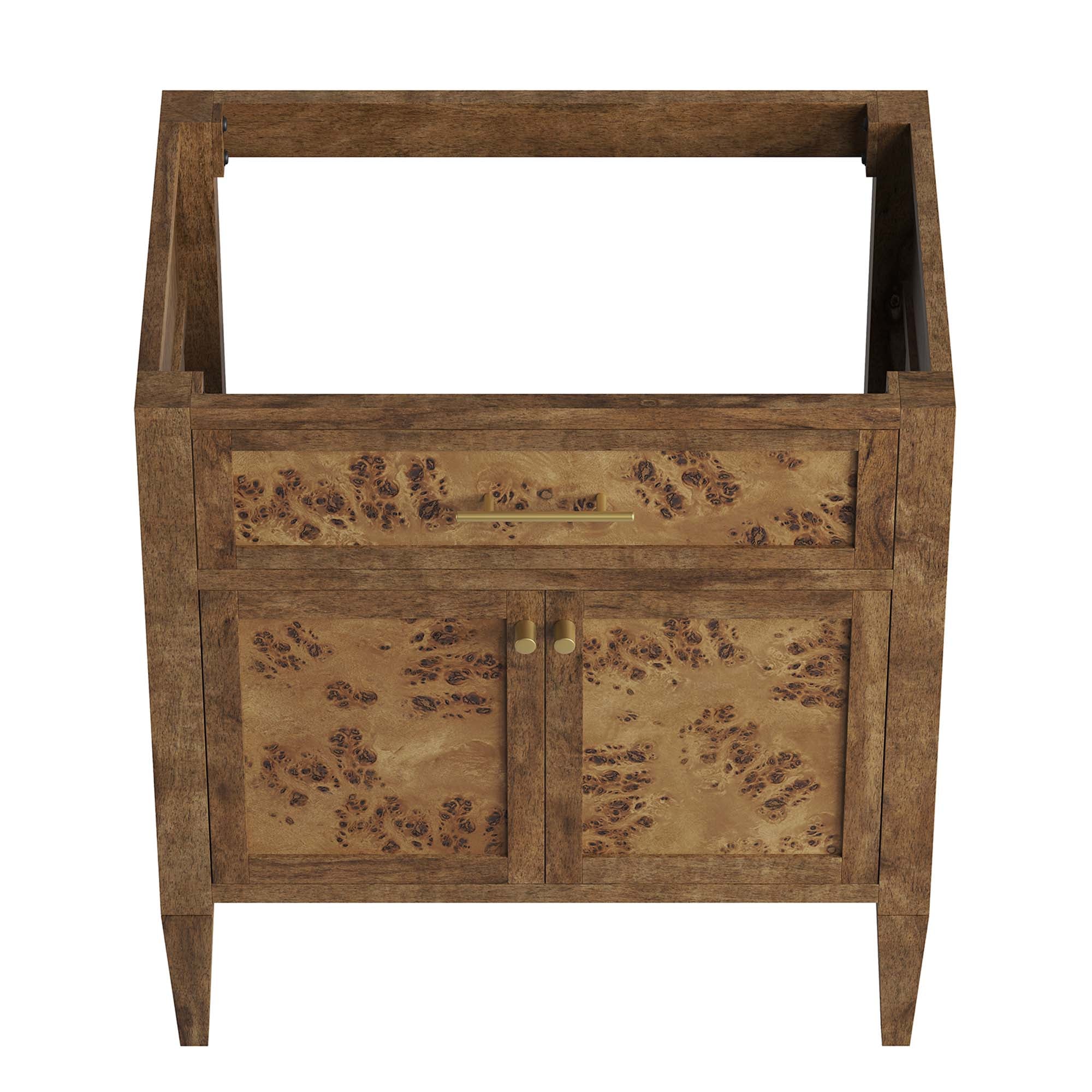 Elysian 30" Bathroom Vanity Cabinet (Sink Basin Not Included), Brown