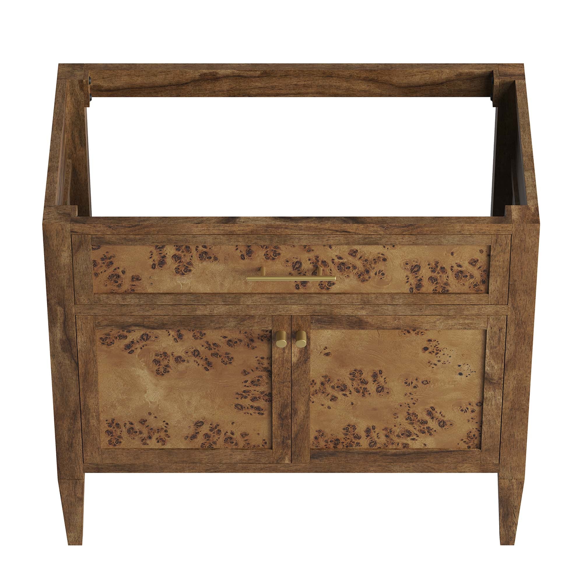 Elysian 36" Wood Bathroom Vanity Cabinet (Sink Basin Not Included), Brown