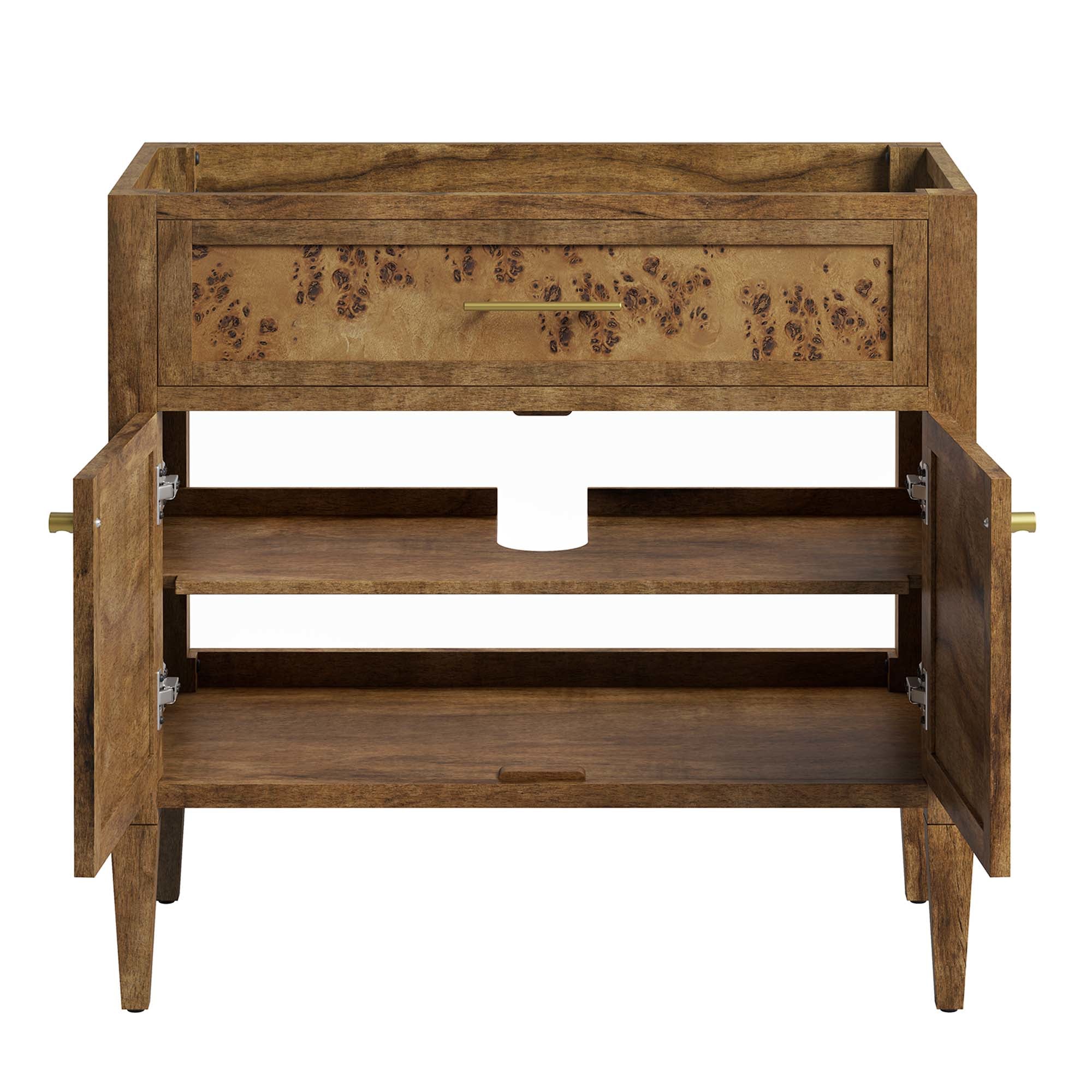 Elysian 36" Wood Bathroom Vanity Cabinet (Sink Basin Not Included), Brown